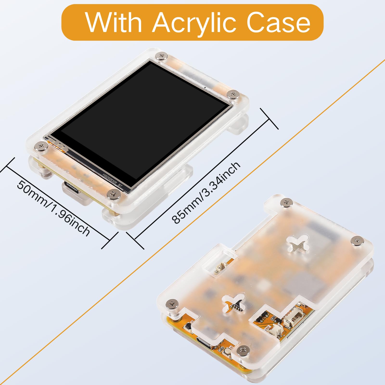Display ESP32 da 2,8 pollici con custodia in acrilico, modulo ESP32 ESP32-2432S028R WiFi+BT Dual-core TFT driver ILI9341 per Arduino IoT, scheda di sviluppo ESP32 240X320 Smart LCD Display Screen