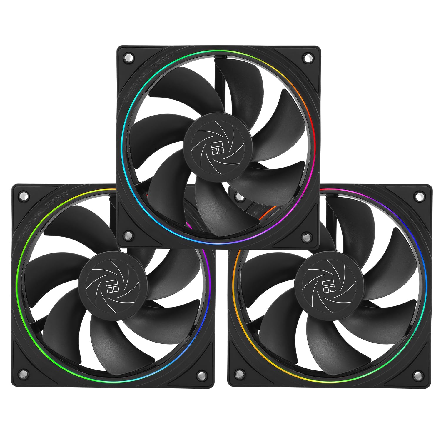 TR TL-S12R X3 Ventilador de procesador negro de 120 mm Ventilador de enfriador d