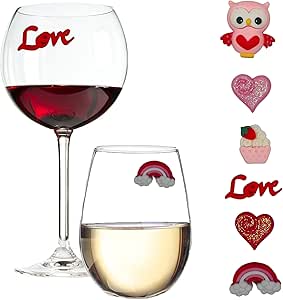 Beach-themed Wine Glass Charm Set - Nautical Wine Charms - View #2