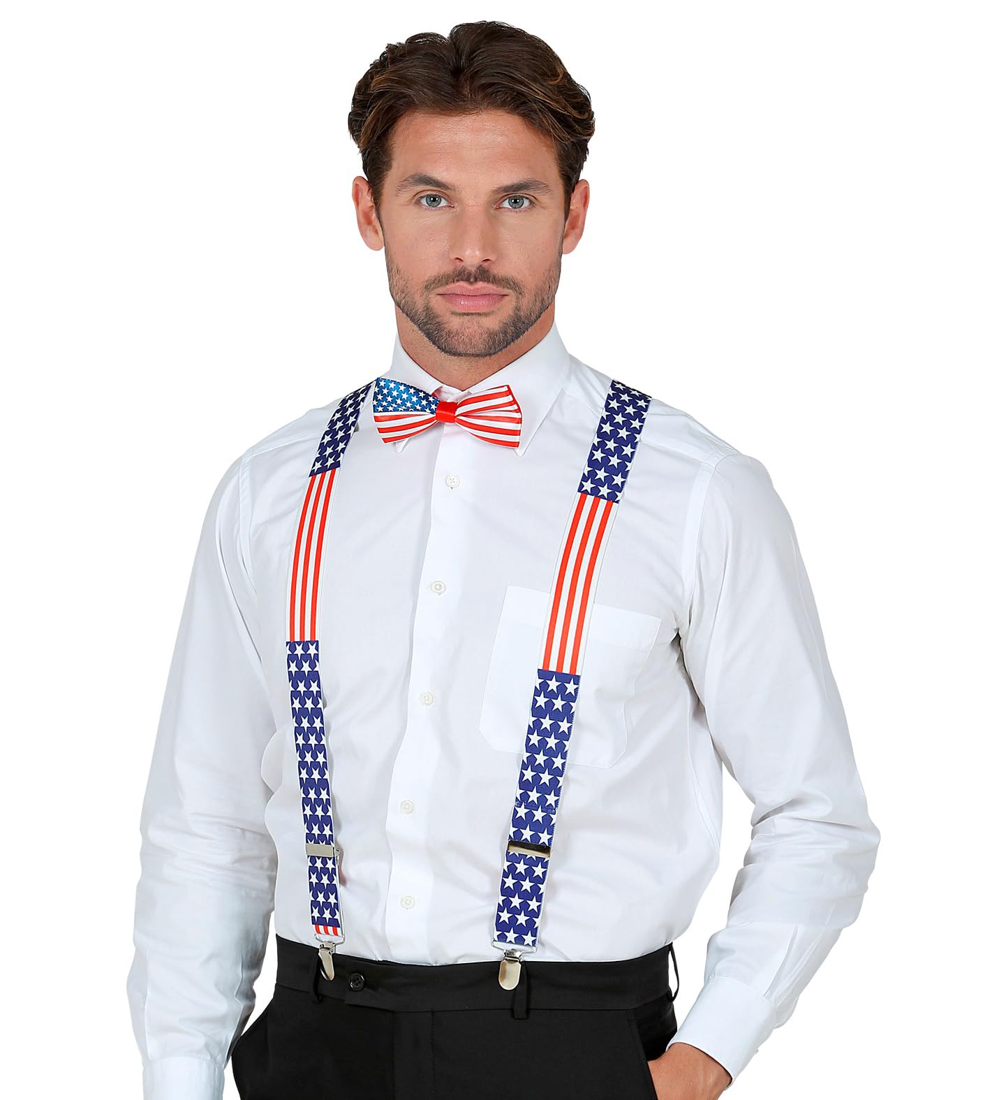 Widmann 05734 Nœud papillon américain, nœud papillon, accessoire de carnaval, fête à thème Widmann 05734 Nœud papillon américain, nœud papillon, accessoire de carnaval, fête à thème
