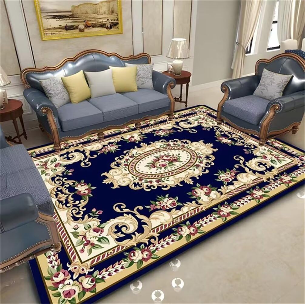 Tapis de chevet lavable motif rose | Douce carpette chambre fleurie