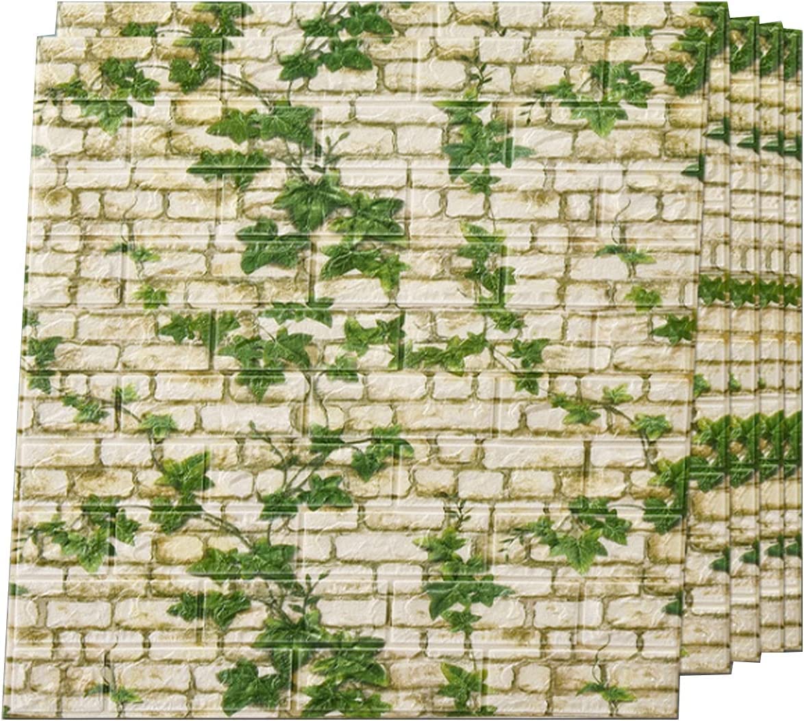WOW Interiors 3D White Brick Wallpaper for Wall PE Foam Wall Stickers Self Adhesive DIY Wall Décor (70 x 77cm, Appx. 5.8Sq Feet) (Green Brick) (B0BM674XSL) Amazon Price History, Amazon Price Tracker