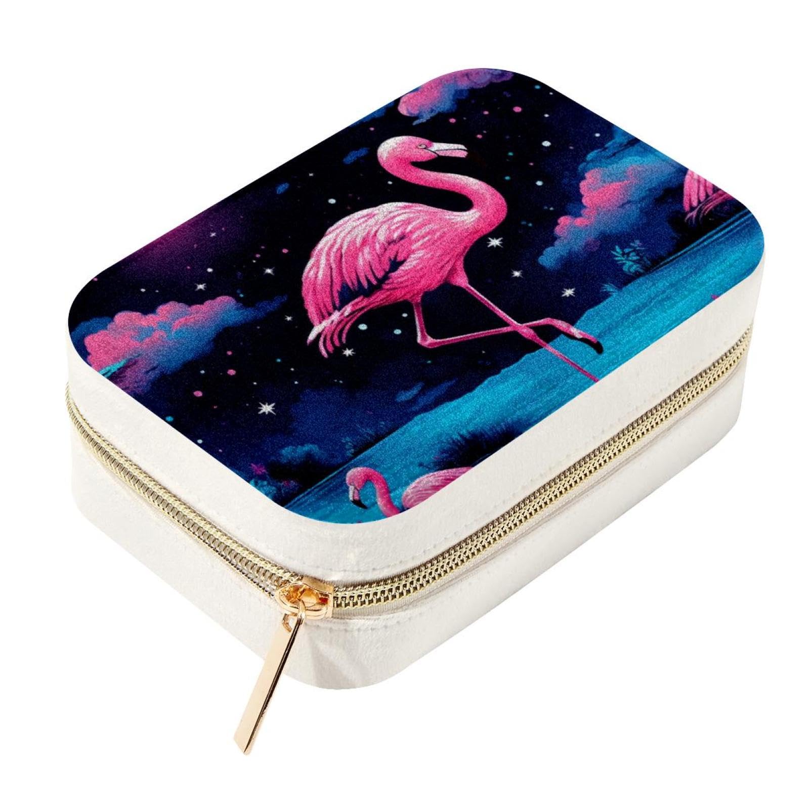 Boîte à bijoux flamants roses cadeau fille | Écrin anniversaire colliers et bracelets
