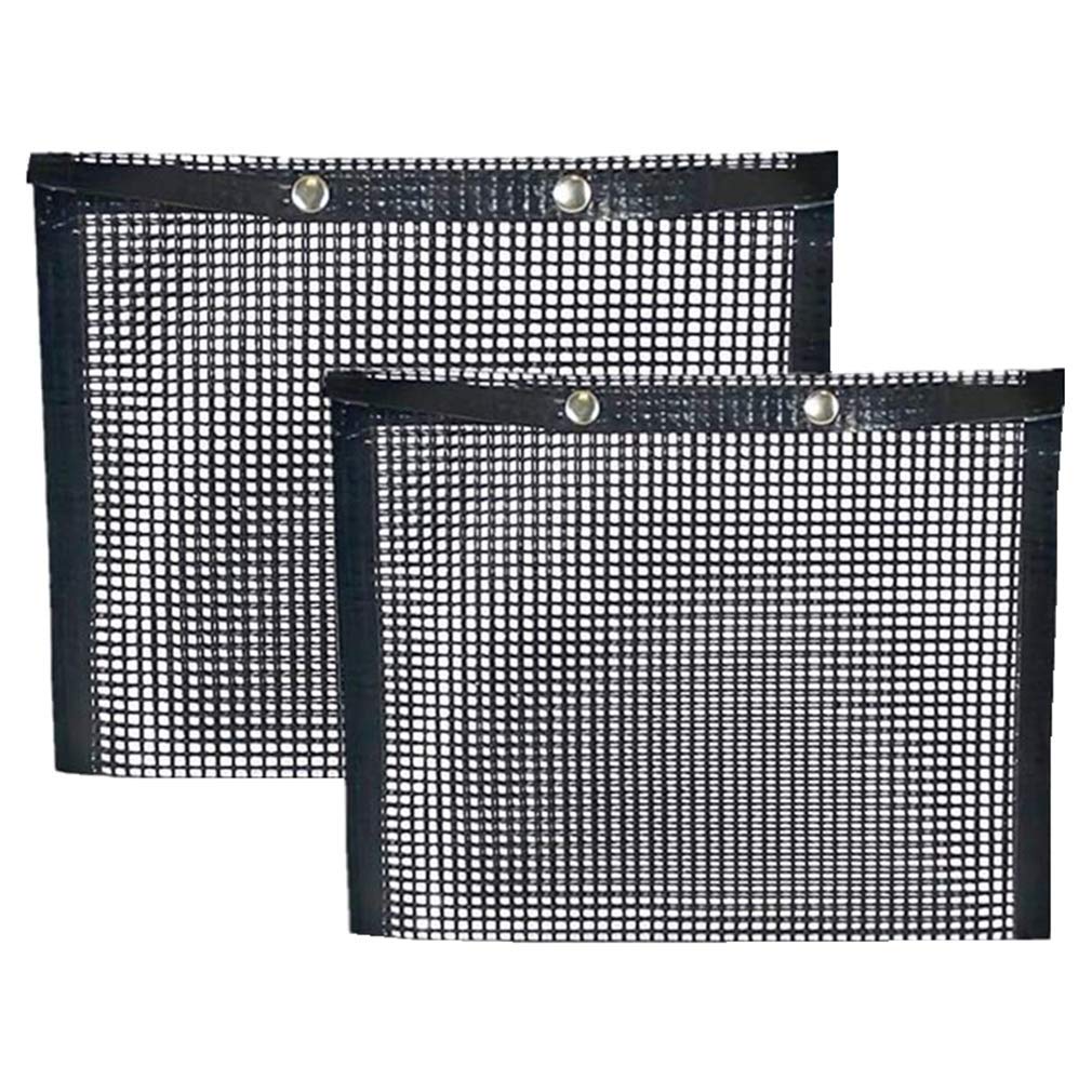 Ulalaza Non-Stick BBQ Grill Mesh Bag High Temperature Resistance Reusable and Easy to Clean Fish Grilling Pouch