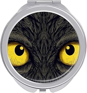 Espejo de maquillaje de viaje con dos ojos am...