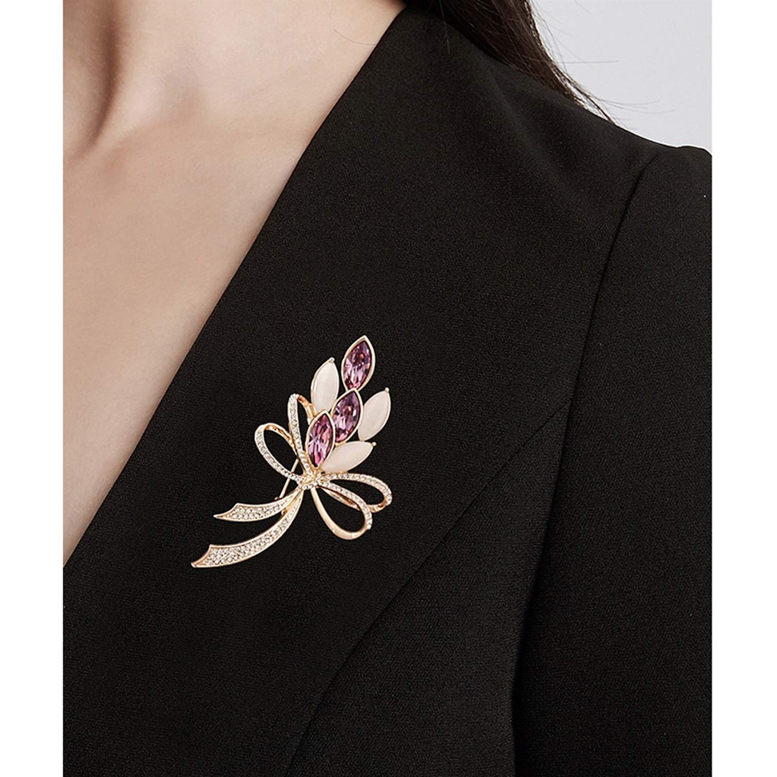 Broche de ramo gama alta broche Todos los partidos Elegantes accesorios occidentales for las mujeres, niñas demuestran el temperamento noble y elegante Alfileres(B)