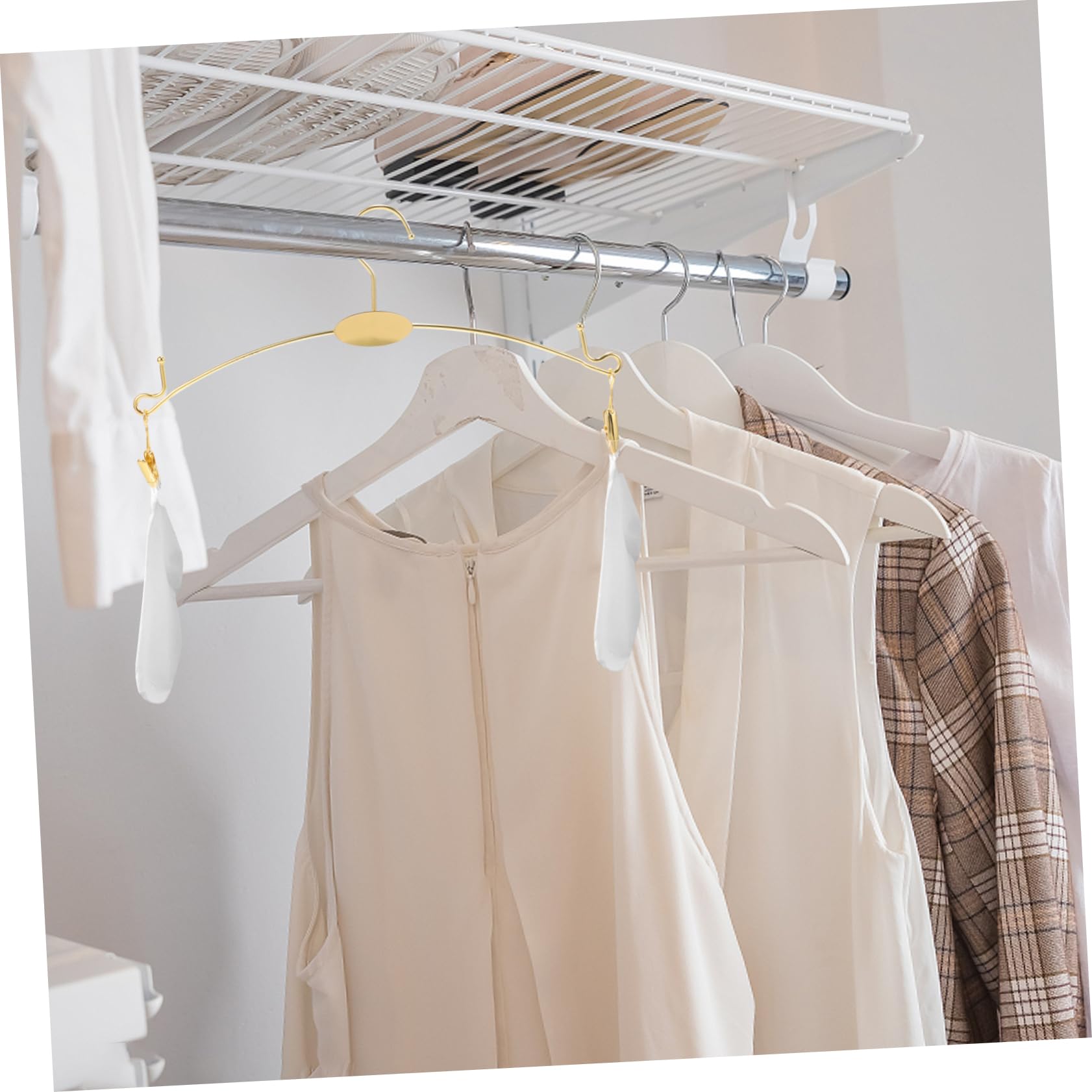 Grucce Clip per Pantaloni 10 Pezzi in Metallo Oro Antiscivolo