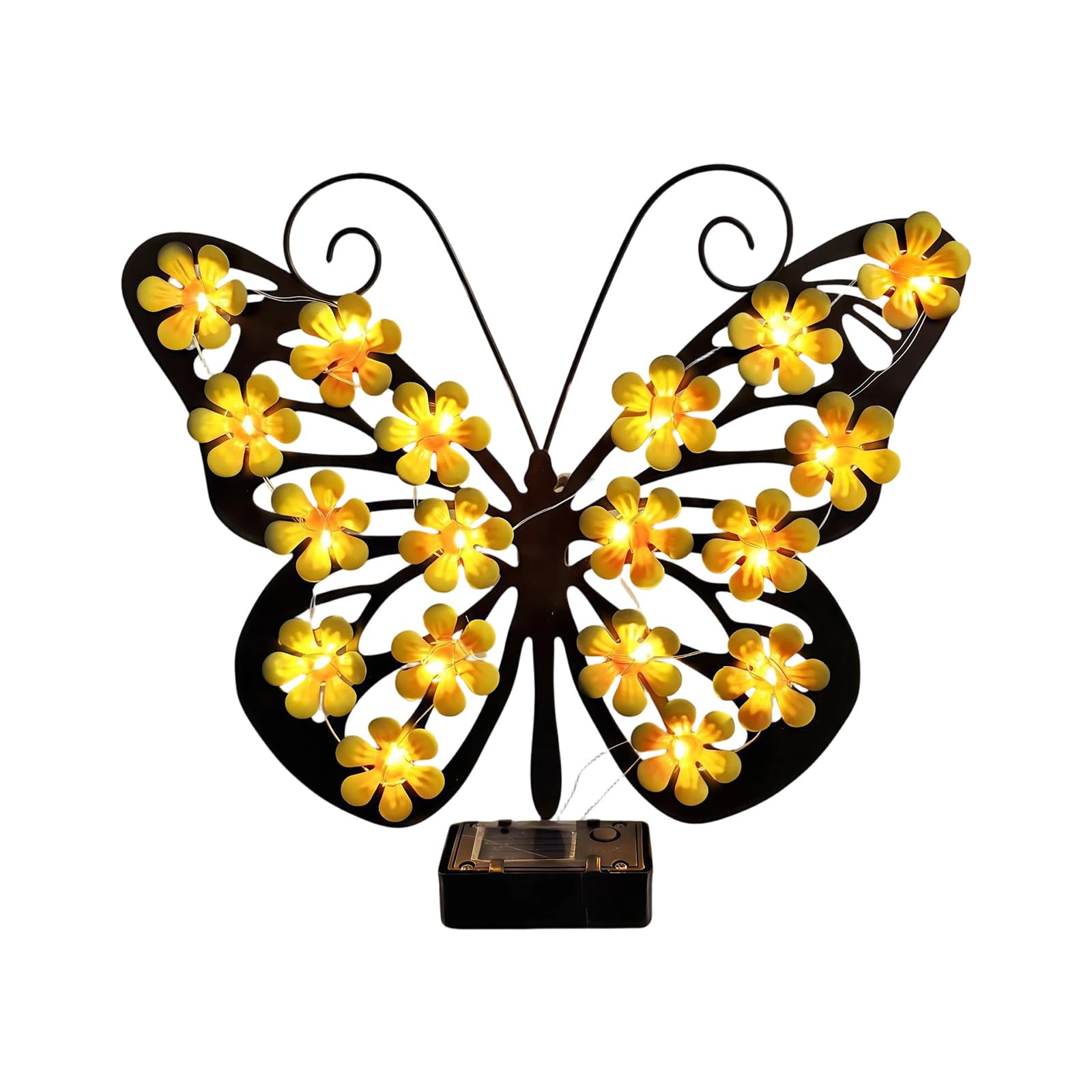 DRTLPMB Solar Butterfly Lights | Waterproof Outdoor Garden Decor | Soft Lighting Solar Powered | for Patio Yard Wall Ornament