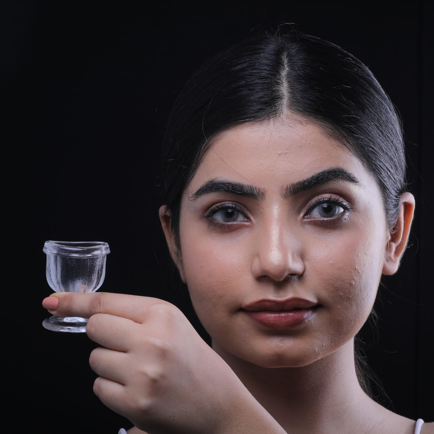 Tazza in vetro per occhi set da 2 con scatola regalo in velluto