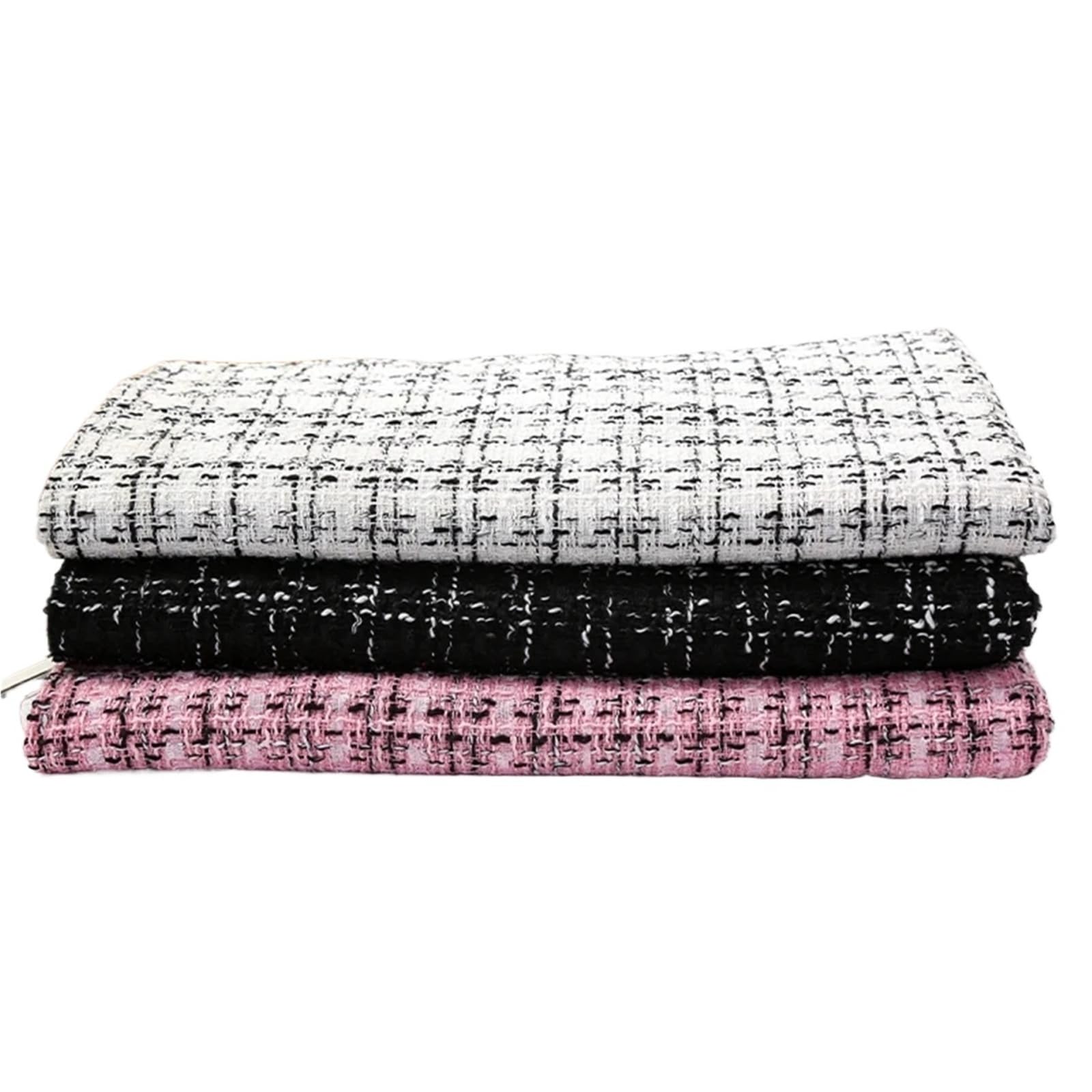 Różowa tkana luksusowa tkanina tweedowa na jesień i zimę płaszcz tkanina, moda, odzież DIY, sukienka ręcznie robiona, pikowana tkanina do szycia, 2 różowe, 270 cm x 150 cm