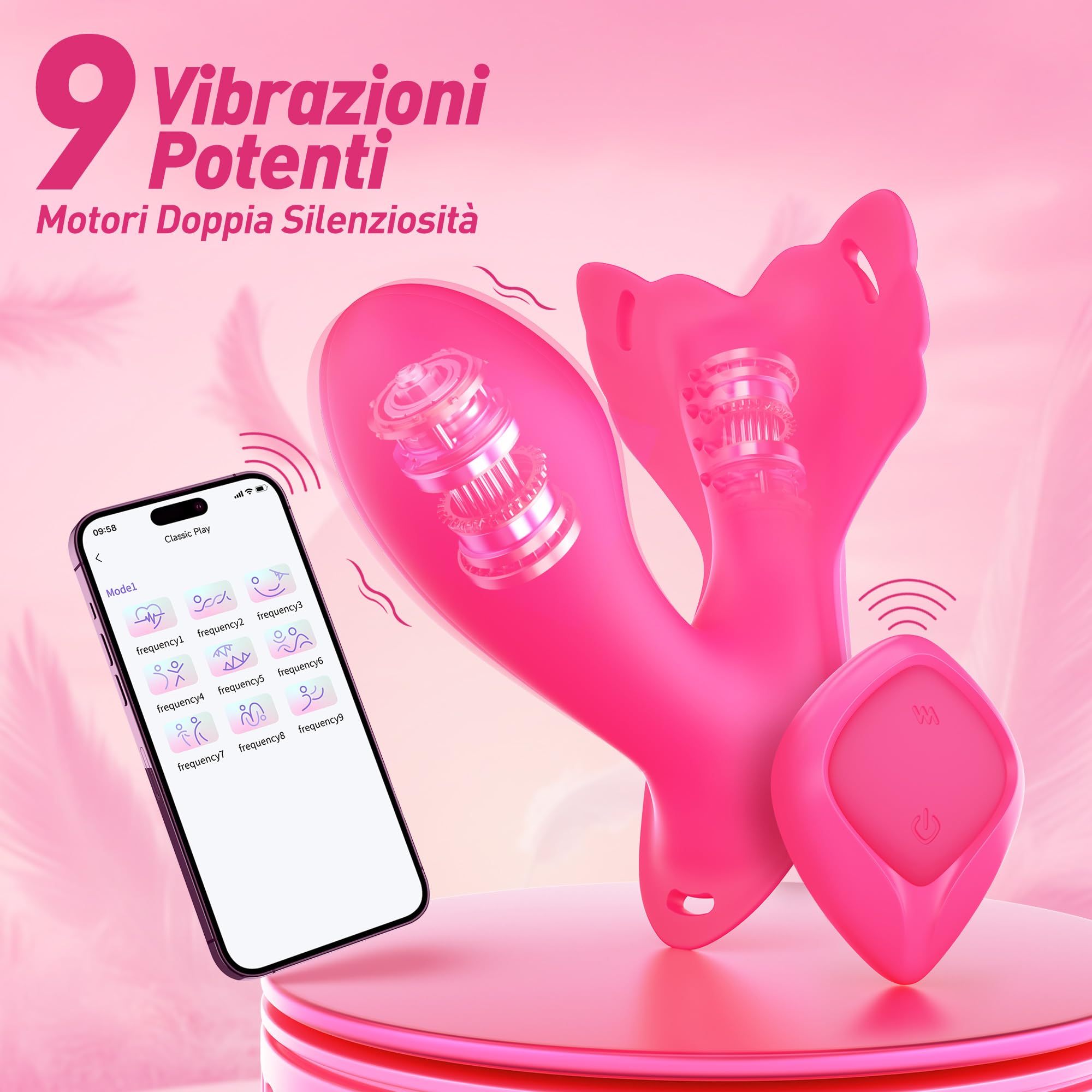 2025 Vibratore Indossabile Elastico Controllo APP & 9 Vibrazioni Vibratoreper Donna Professionale, Sexytoysys Donna Sex Toy Vibratore con Telecomando, Sex Toys Vibratoriper Donne für Sexytoysys Coppia