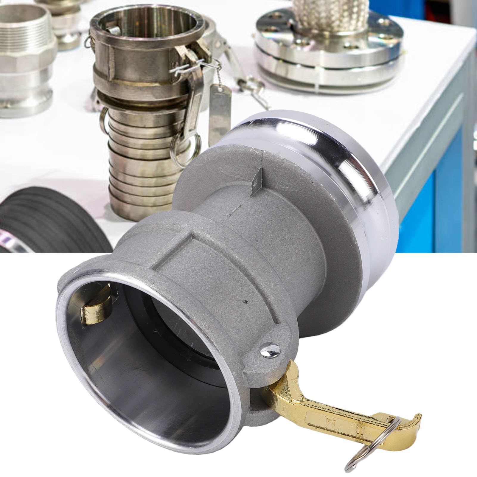 Naroote DA Camlock Manguera, 3 Pulgadas Hembra X 4 Pulgadas Macho Latón Aleación de Aluminio Acero Inoxidable Acoplamiento Camlock, para Agua, Aceite, Gasolina y Aceite Hidráulico