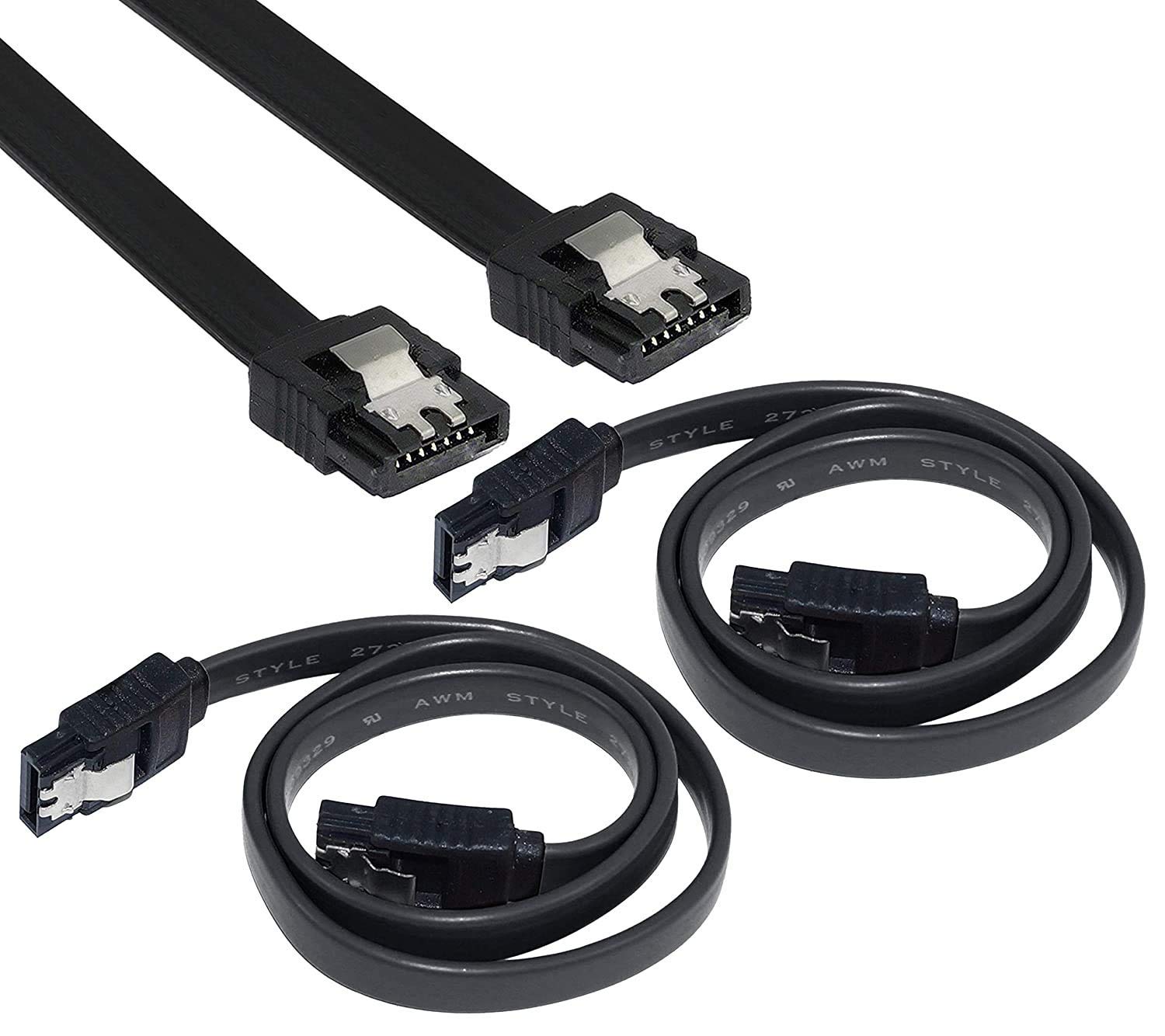 Wizzo (Pack of 2 Pieces SATA III (SATA 3) Data Cable 50cm 1.5GB/s, 3GB/s, 6GB/s for Internal Hard Disk Drive HDD, SSD & DVD Writer (with Locking Latch) Black (B08KHMR4QK) Amazon Price History, Amazon Price Tracker