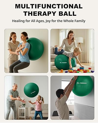 Miniatura 7 de Trideer Exercise Ball for Physical Therapy, Swiss Ball Physio Ball for Rehab Exercises, Workout Fitness Ball for Core Strength, Yoga Ball for