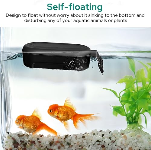 Miniatura 7 de KEDSUM Limpiador magnético de vidrio para acuario, limpiador de vidrio para pecera, cepillo raspador de algas para acuarios de vidrio, herramienta