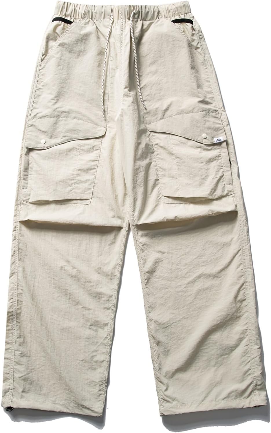 Parachute Cargo Pants Men Women–Lightweight&Fleece Lined Quick Dry Joggers Drawstring Tactical Pants for Hiking