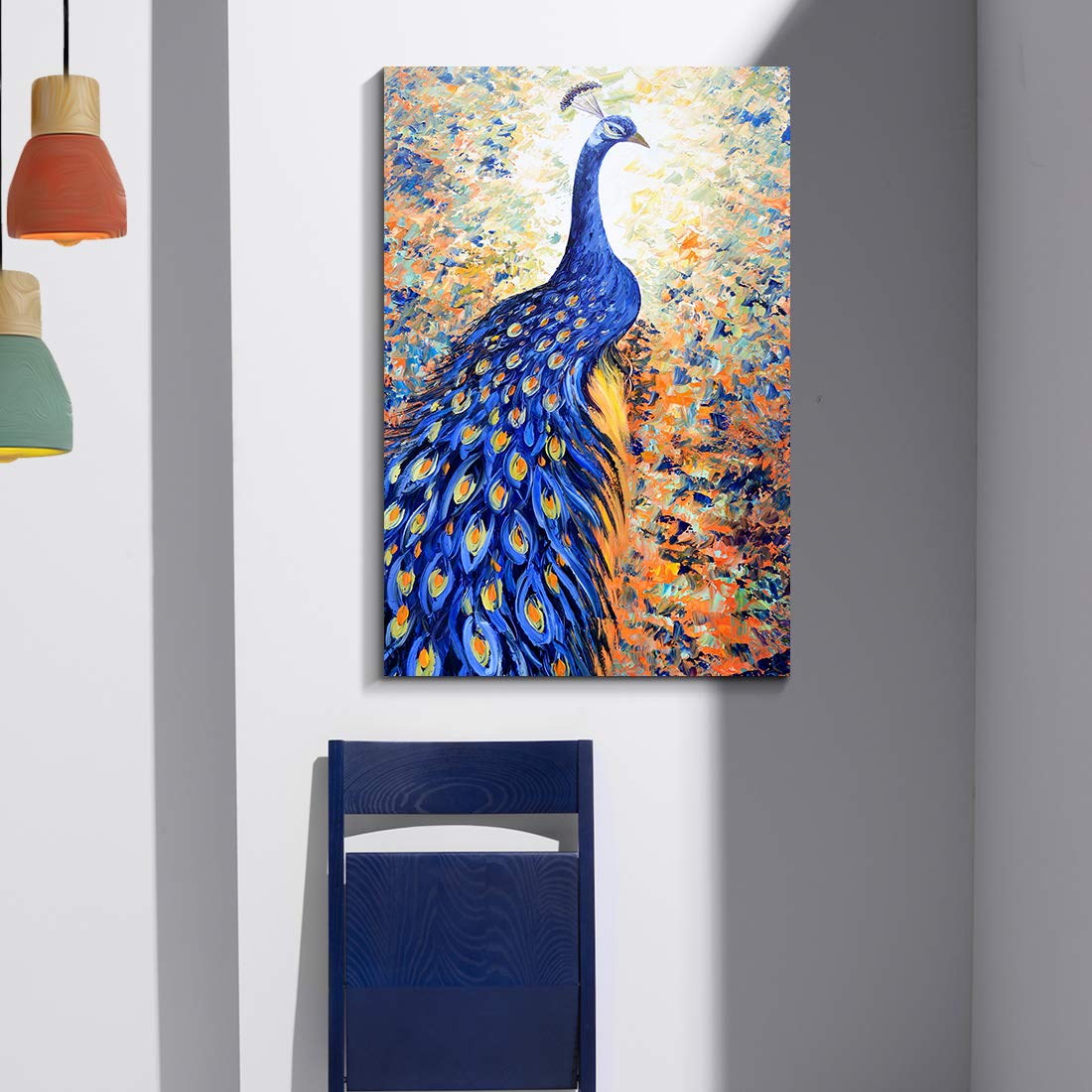 Amazon.com: Denozer - Peacock Paintings Canvas Wall Art
