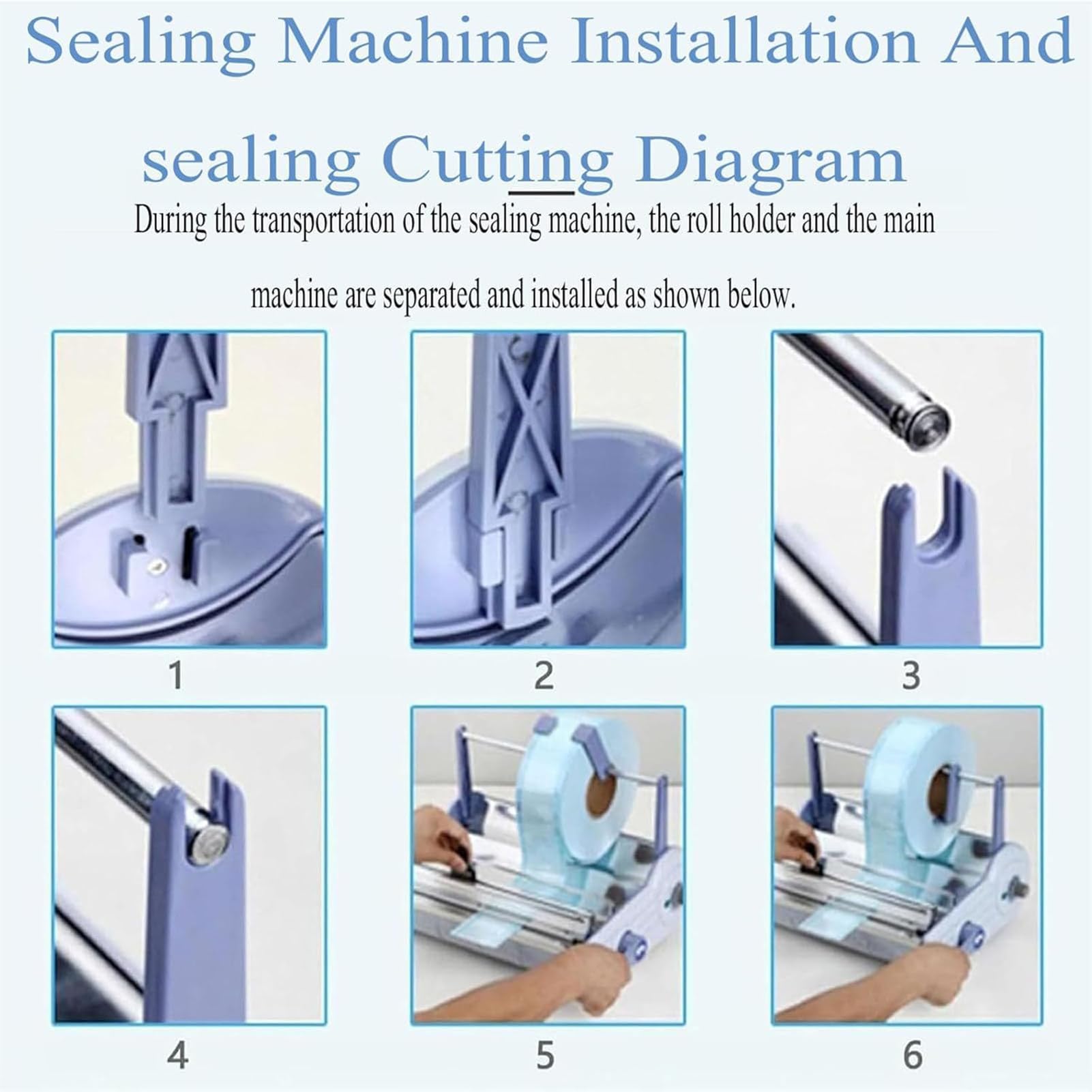 Machine de scellage d'emballage médical, machine d'emballage spéciale de scellage de sacs de stérilisation 100 W avec coupe-sac, machine de scellage dentaire for rouleau de stérilisation