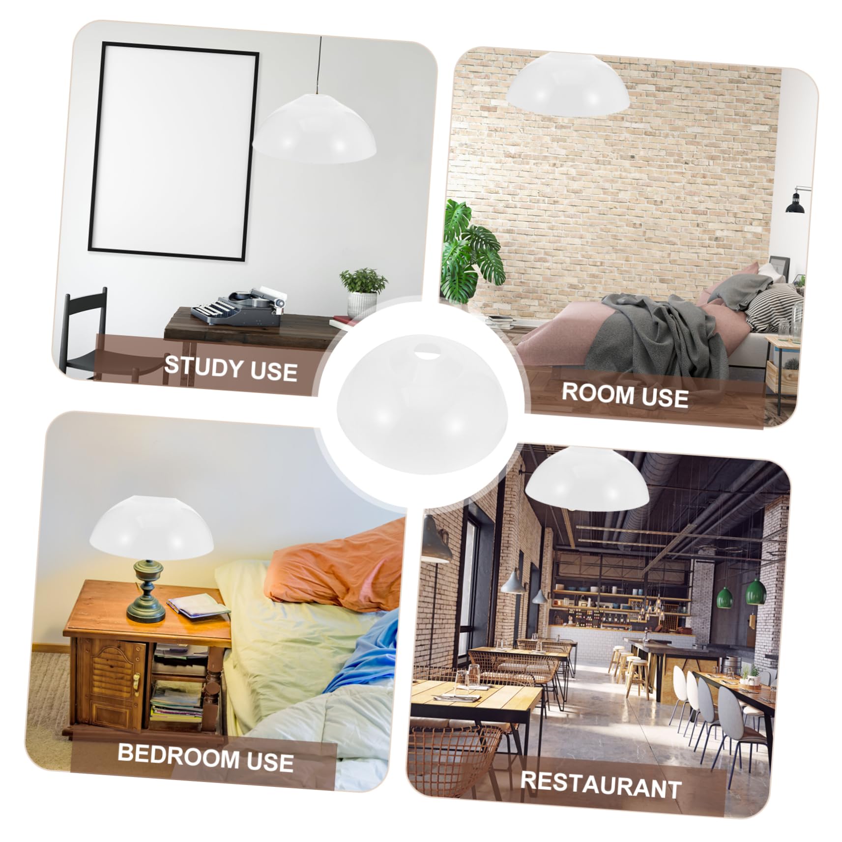 Artibetter Paralume a Sospensione in Acrilico Bianco per Lampada E27, Design Moderno e Semplice, Facile da Installare, Adatto per Lampade a Soffitto in Casa