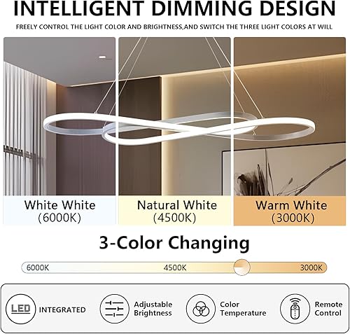 Miniatura 3 de Candelabro moderno, lámpara LED para iluminación de isla de cocina, moderna lámpara colgante LED para isla de cocina, candelabros modernos