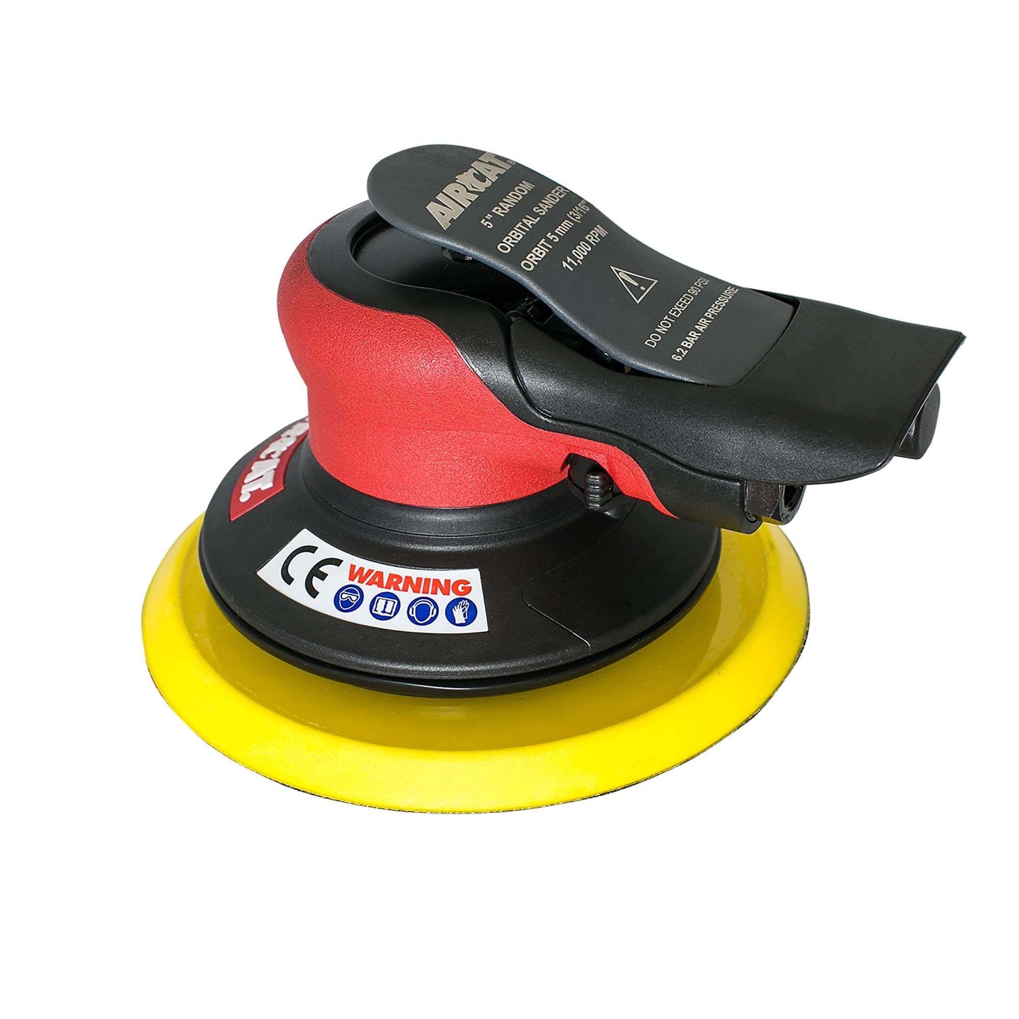 AIRCAT Pneumatic Tools 6700-5-336: Non Vac Orbital Palm Sander 11,000 RPM, Red/Black, 5-Inch