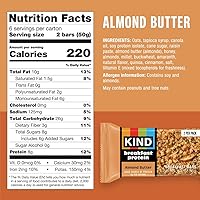 Vista 2 de KIND - Barras de proteína para el desayuno, mantequilla de almendras, snacks saludables, libres de gluten, con 8g de proteína, 6