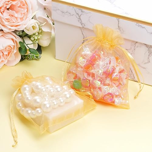 Miniatura 5 de 100 bolsas de organza de satén con cordón, bolsa de organza para el día de la madre, día de San Valentín, Halloween, bolsas de dulces, boda, fiesta,
