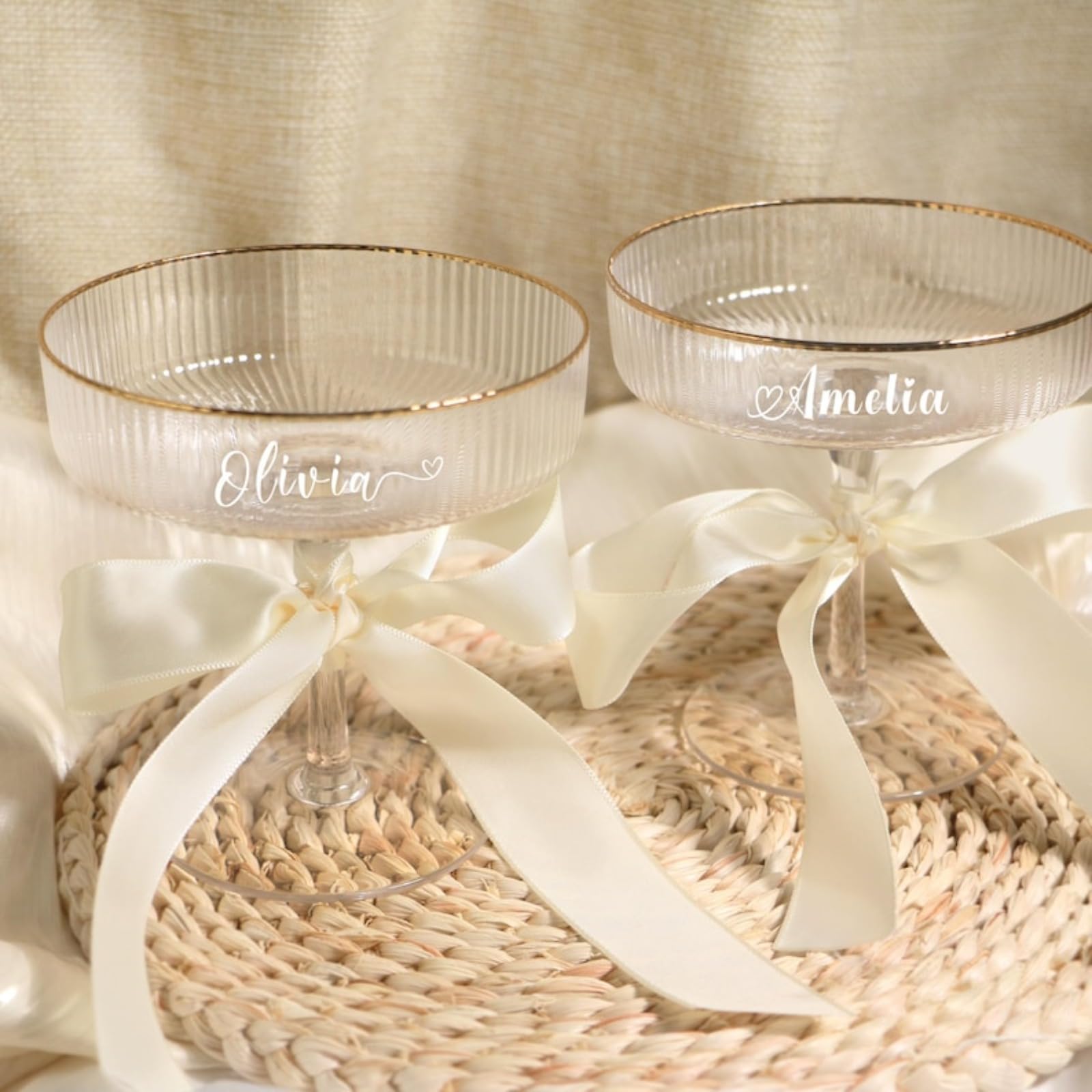 Lot de 6 verres à champagne personnalisés, verres à martini, à cocktail classique, parfaits pour cocktail, vin, champagne, toast de mariage gravé, cadeau personnalisé