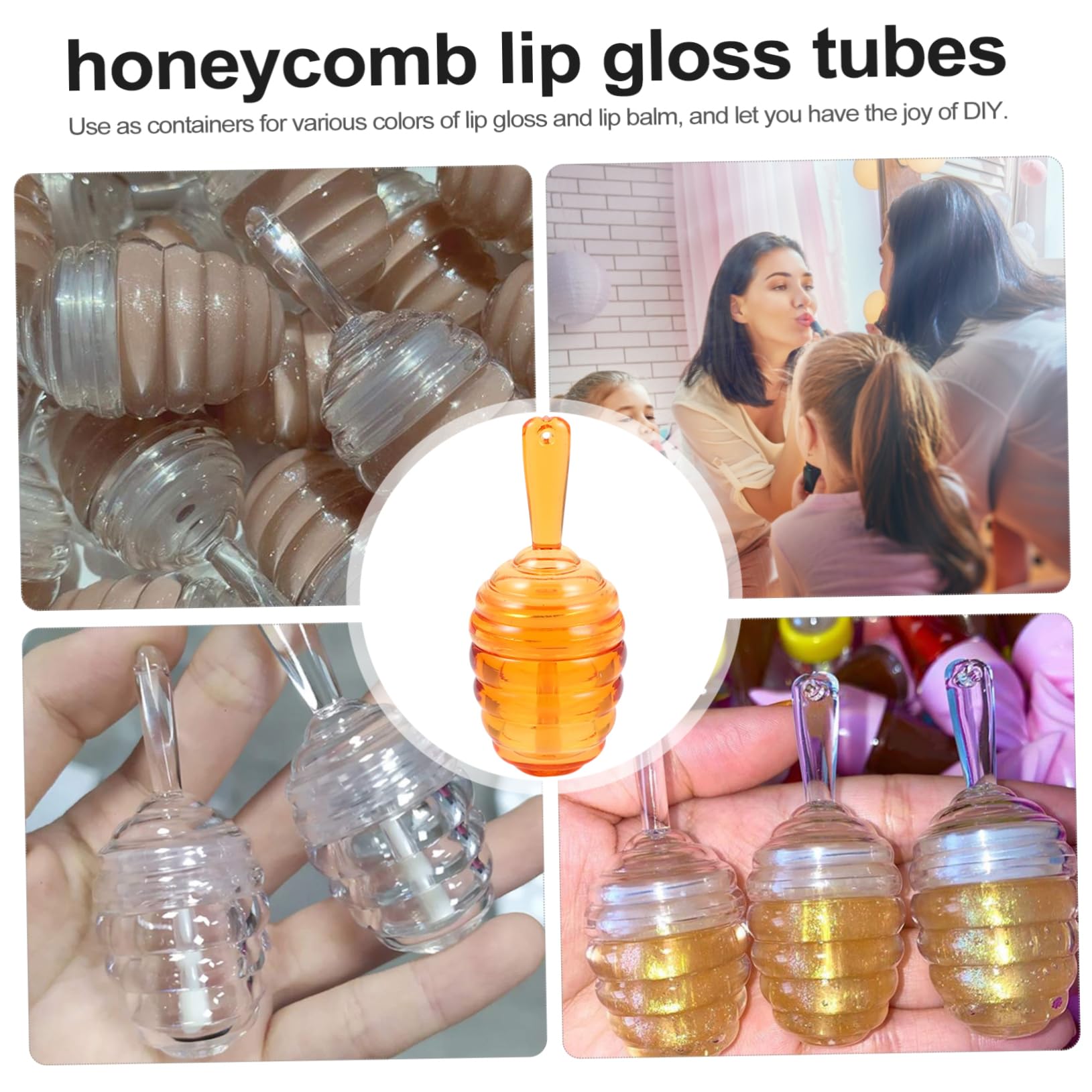 Beaupretty 20 Stück Wabenförmige Lipgloss Tuben Braun Nachfüllbar Lippenbalsam Behälter Reisefreundlich Kreative Lippenpflege