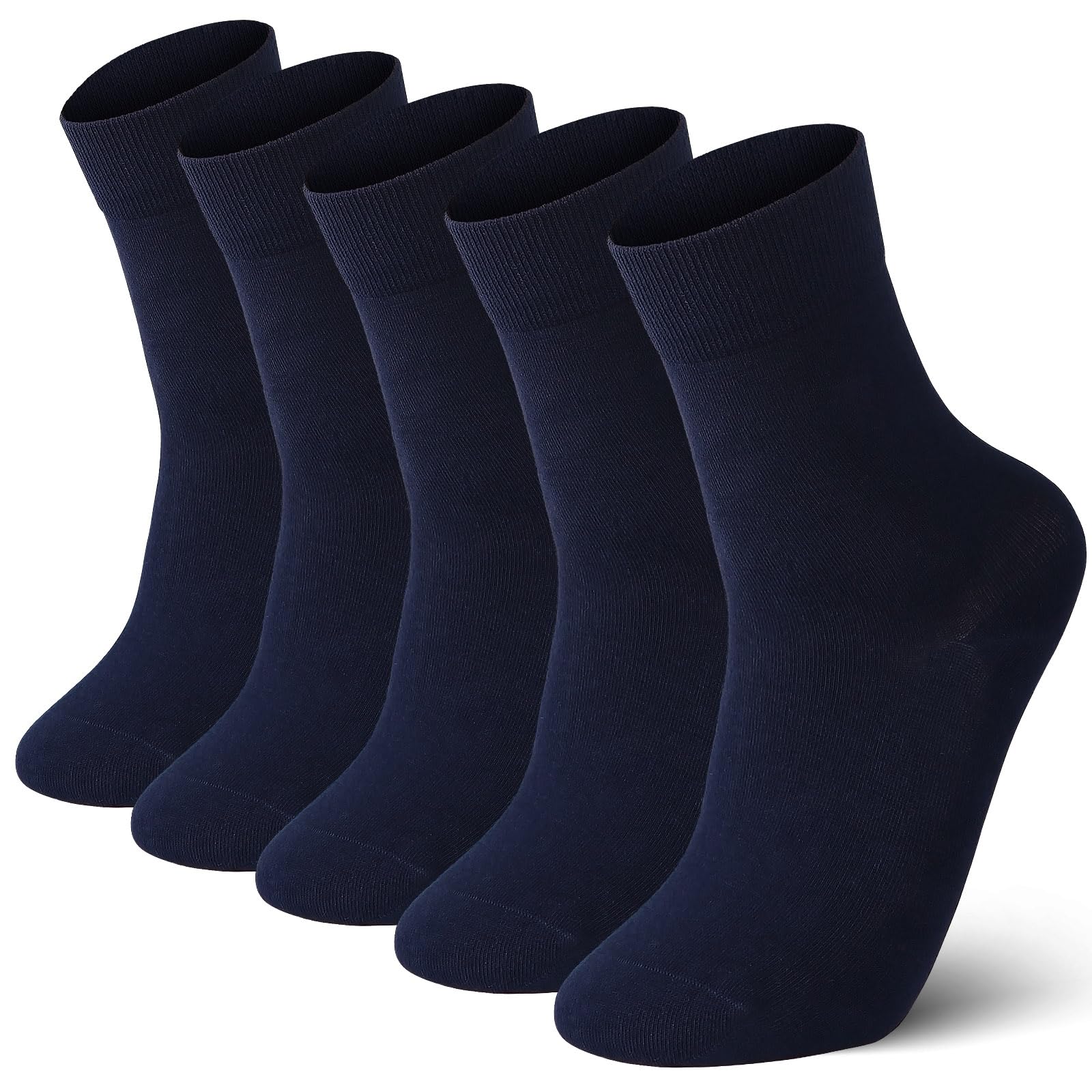 FGZ Mens Crew Socks Breathable Cotton Soft Casual Thin Socks for Work,Sport &amp; Everyday Wear,5 Pairs