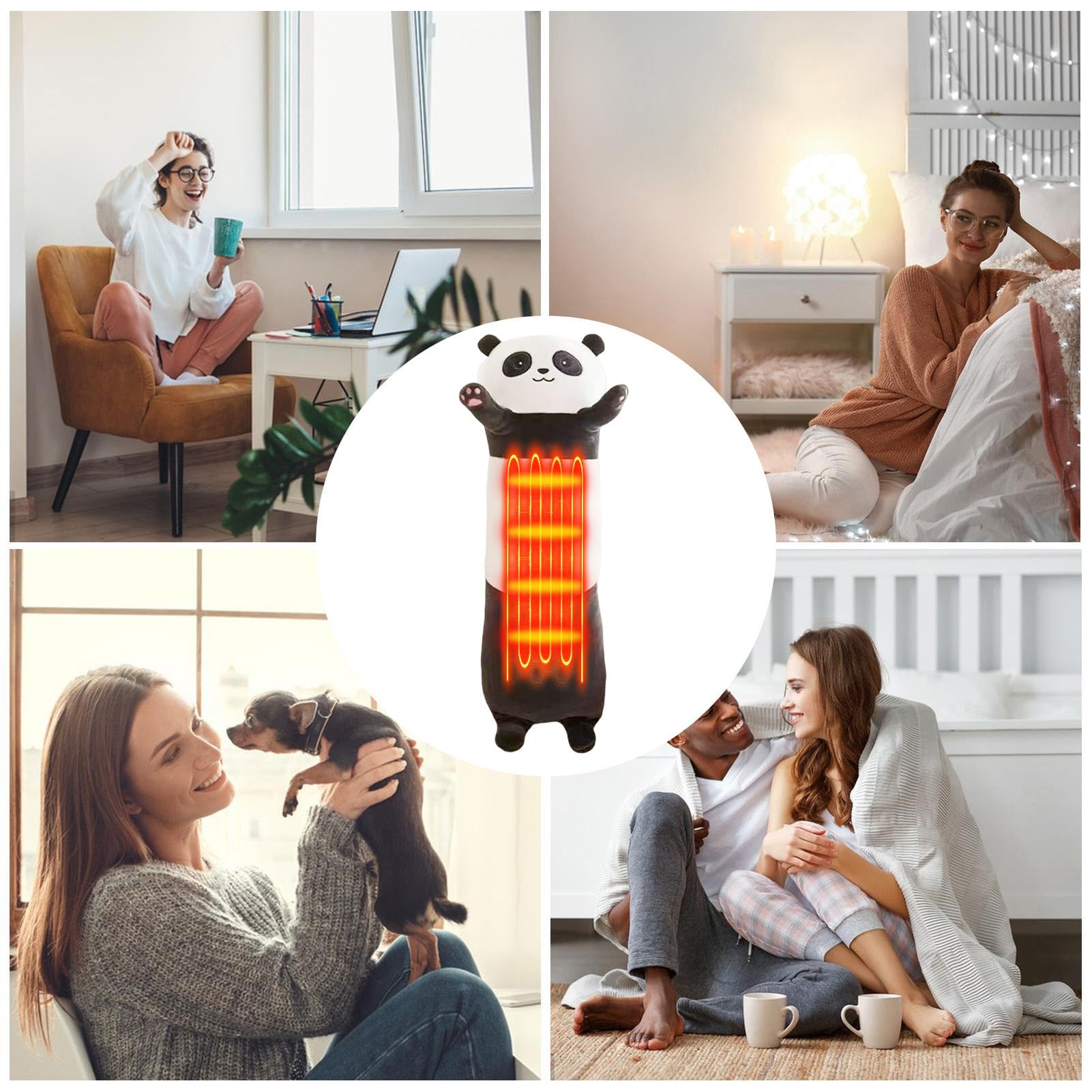 Termoforo Elettrico Bambola Animale con Timer Regolabile e 5 Livelli di