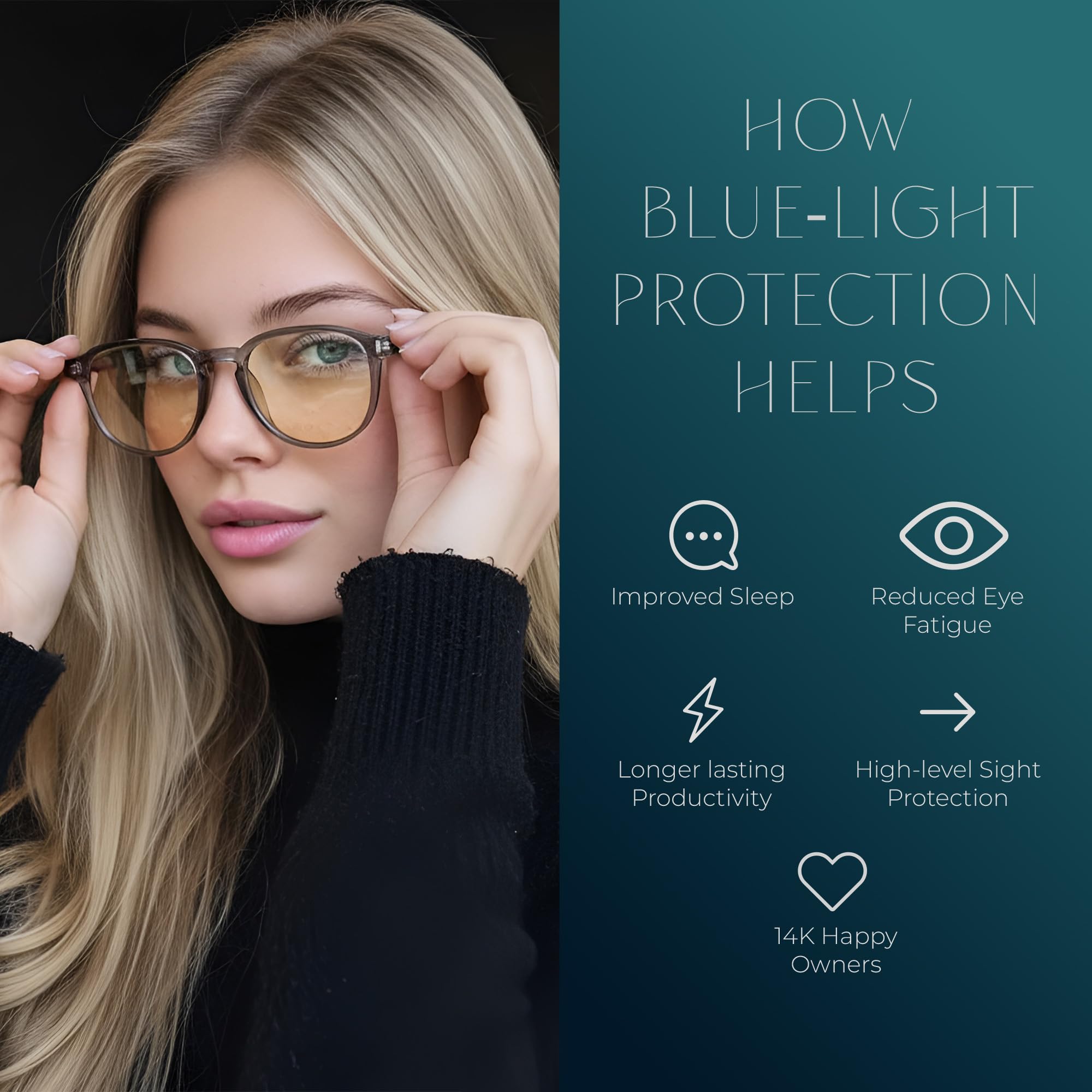 Gafas de bloqueo de luz azul para uso diario