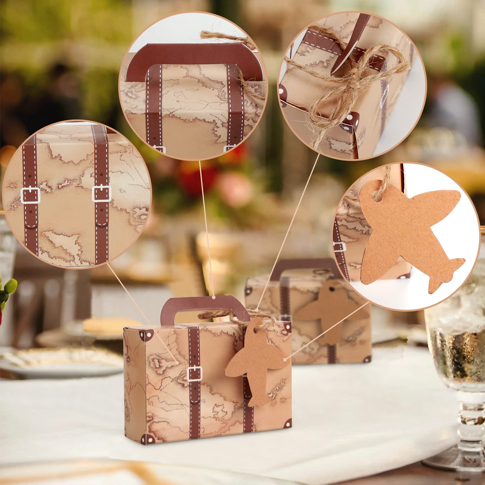 Etiquetas Regalo Kraft Bodas Cumpleaños 100 Cajas Mini Maleta De Papel  Kraft - Vintage, Con Etiquetas Y Hilo, Para Favoritos De Boda, Cumpleaños,  Regalos Cajas Carton Pequeñas, image size:1600x1600