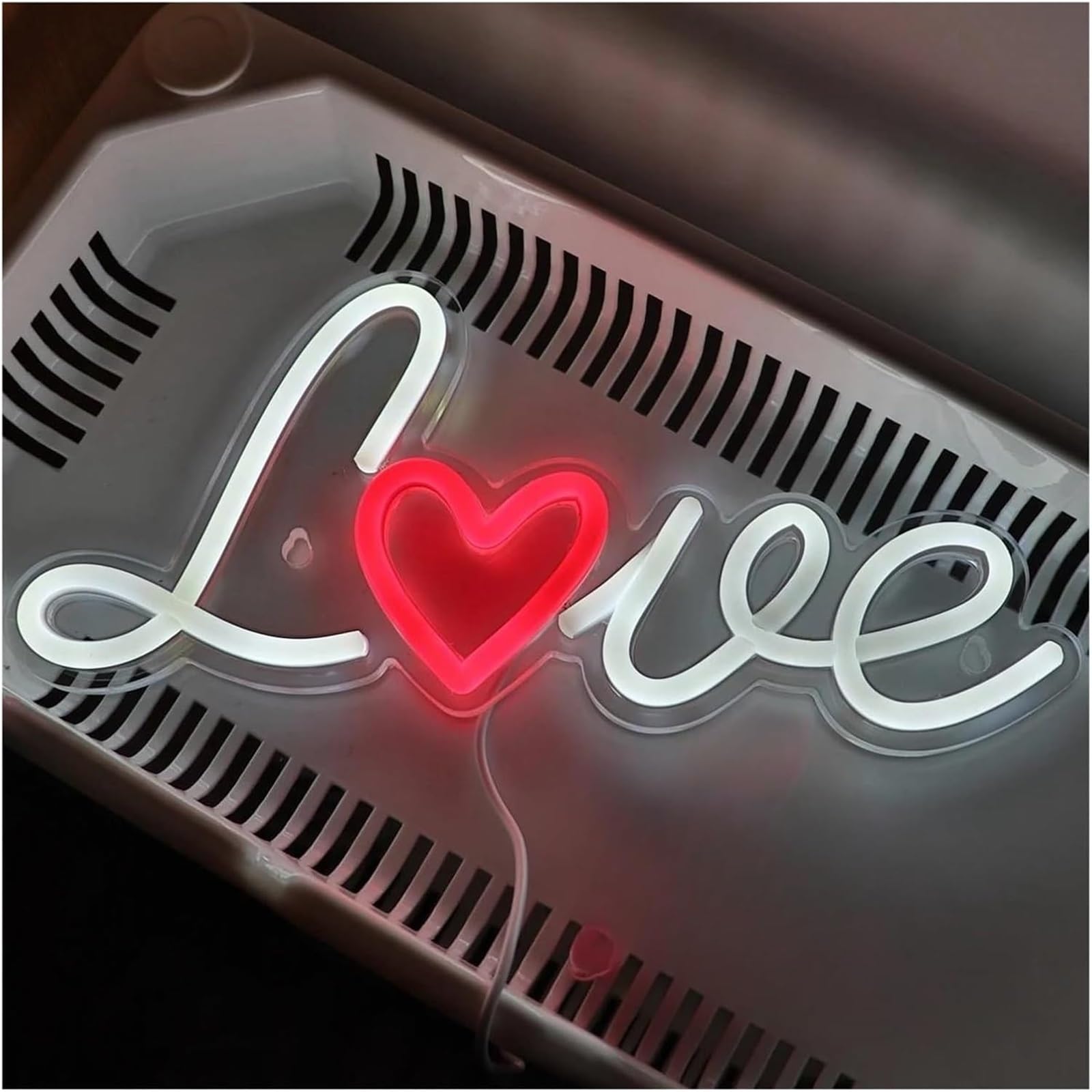 Per lampada al neon Lettera Amore LED Parete Design dimmerabile per interruttore di alimentazione 29,5 cm × 12