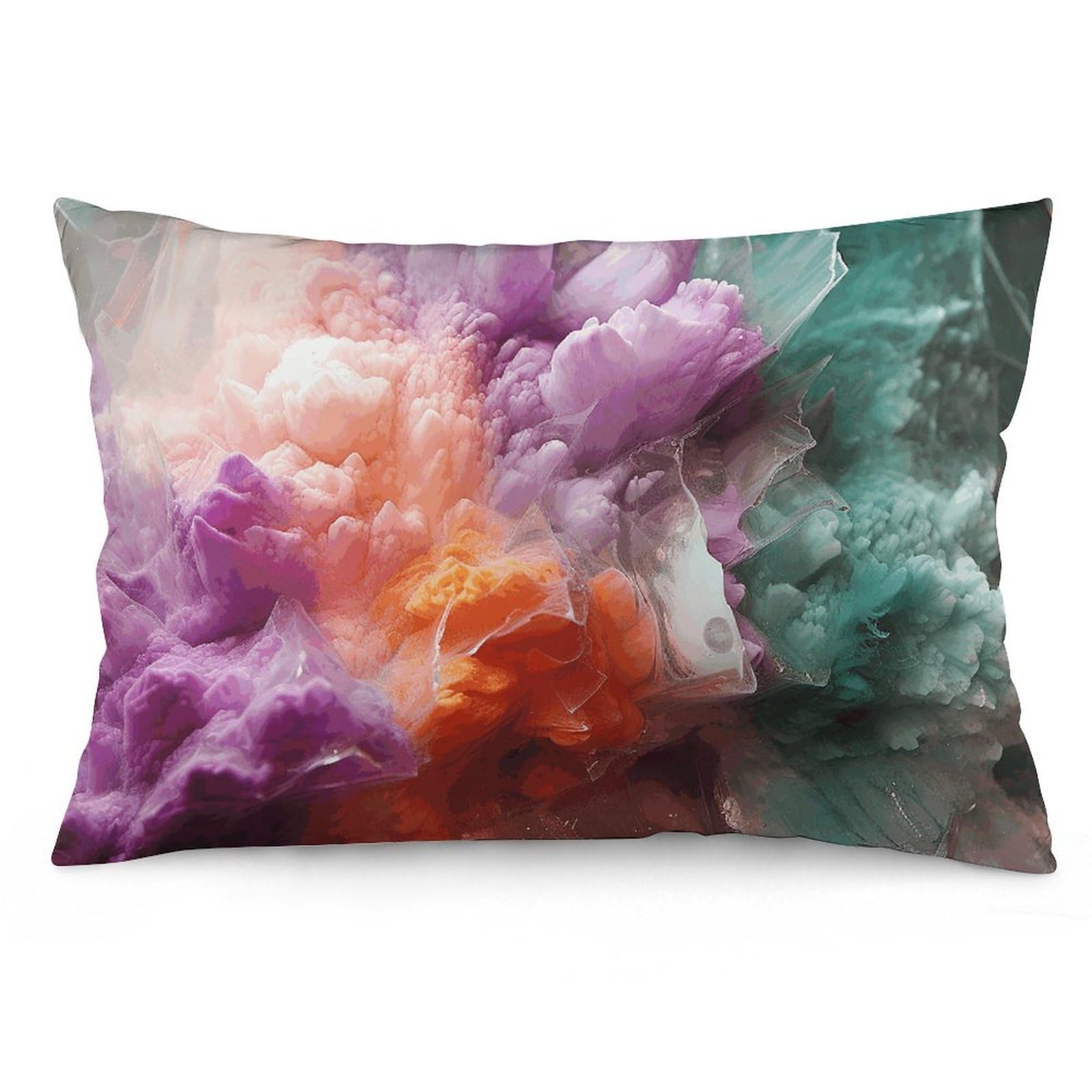 2 Pack Pillow Cases for Hair and Skin, Soft Breathable Pillow Case Covers with Hidden Zipper, Colorful Pillowcase 16 "x24 Pillow Covers for Sleeping Gift