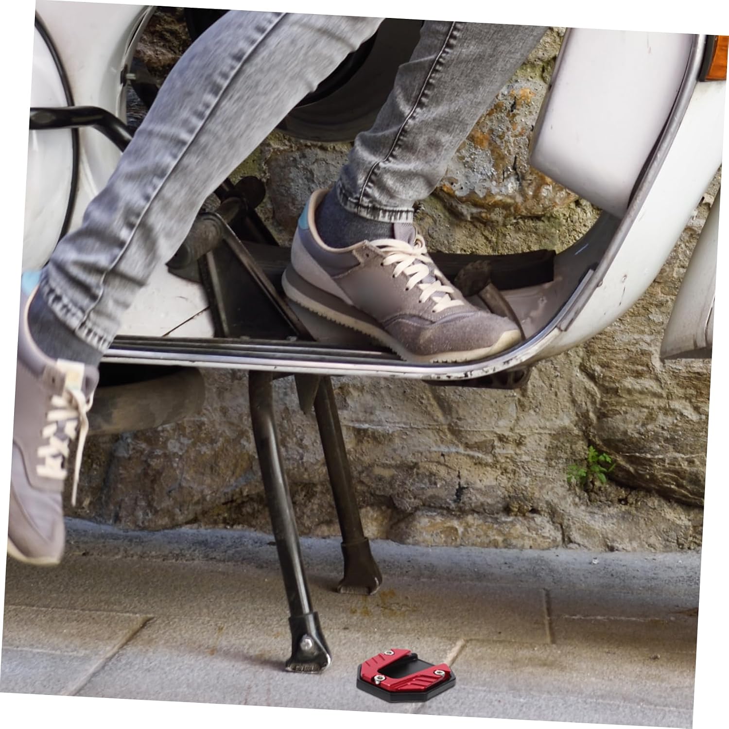 5pcs Motorcycle Kickstand Pad - Support Plate for Motorcycles Scooters Electric Kickstand Base for Enhanced Stability Soft Ground Easy Installation