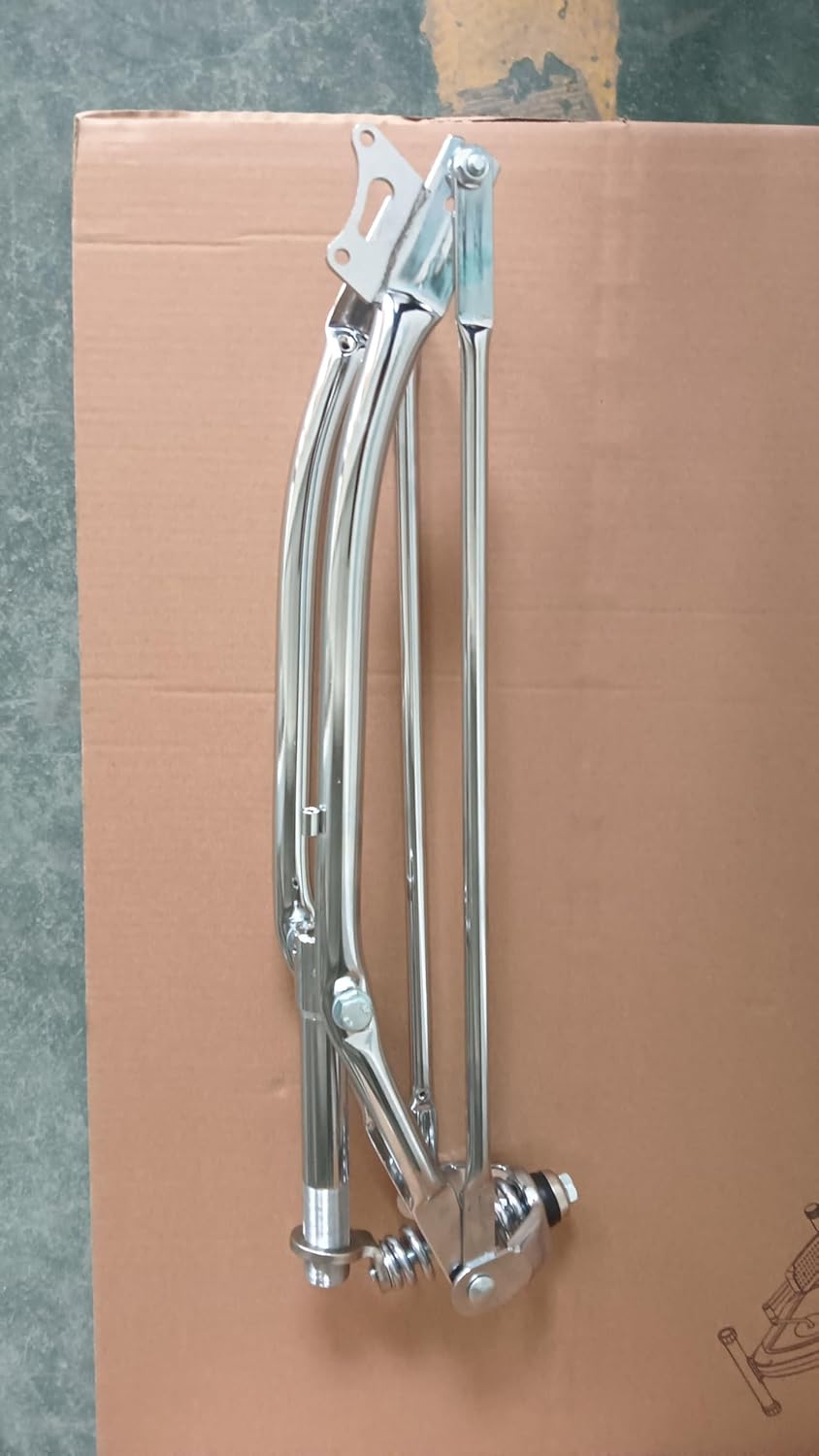 26 inch Bicycle Springer Fork 1" Threaded Bicycle Fork, Disc Brake Heavy Duty Bike Fork for Cruiser Chopper Bike