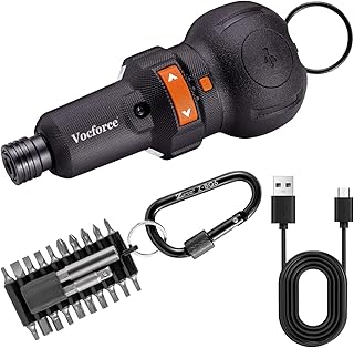 4V Electric Screwdriver 3-Speed & Torque 400RPM 10N·m Max, Rechargeable Cordless with 22 Screwdriver Bits, USB-C Cable, LED Light, 1/4"Hex, 5" Pocket Sized for Tight Space and Small Projects