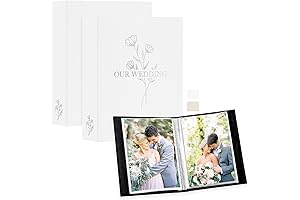 Lanpn Wedding Album 5x7 2 Packs, 50 Picture Capacity, Portrait Only Slip-in...