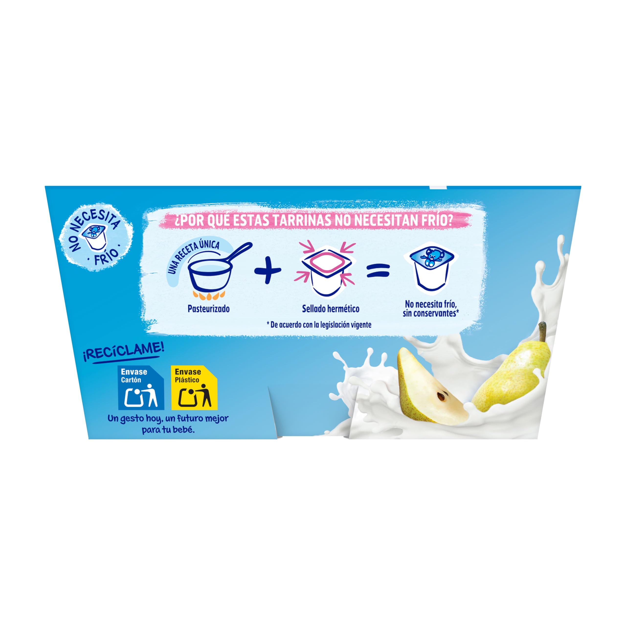 NESTLÉ YOGOLINO Postre Lácteo de Pera 4x100g a partir de 6 meses