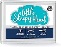 Vista 9 de Little Sleepy Head Protectores de almohada estándar impermeables con cremallera, algodón de rizo, fundas de almohada que protegen de la humedad