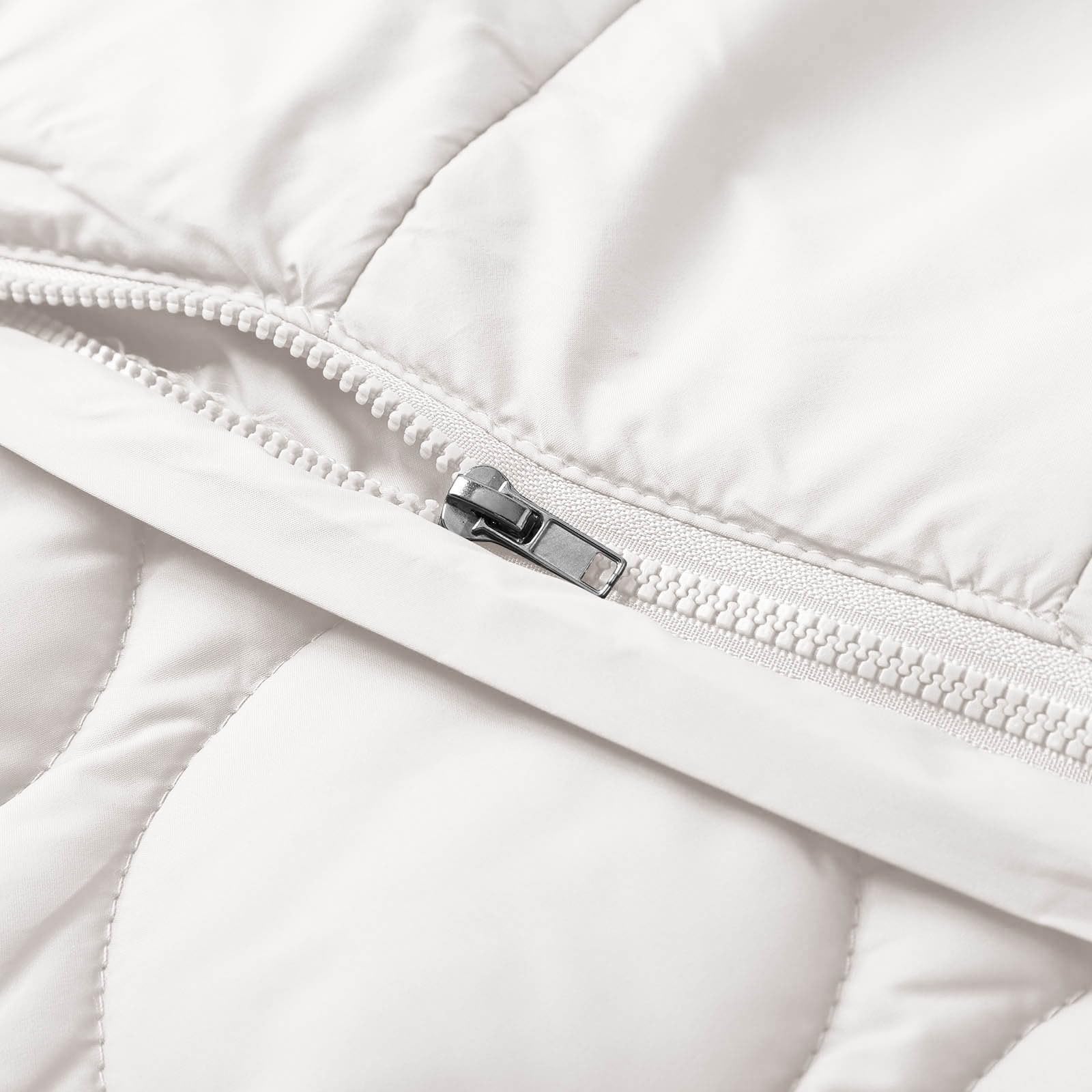 Piumino Donna Invernale Lungo 100 Grammi con Cappuccio e Zip Giubbotto Imbottito Trapuntata Elegante Cappotto Primaverile Termica Vento Giacca Casual Leggero Curvy per Neve Trekking Sportiva,,