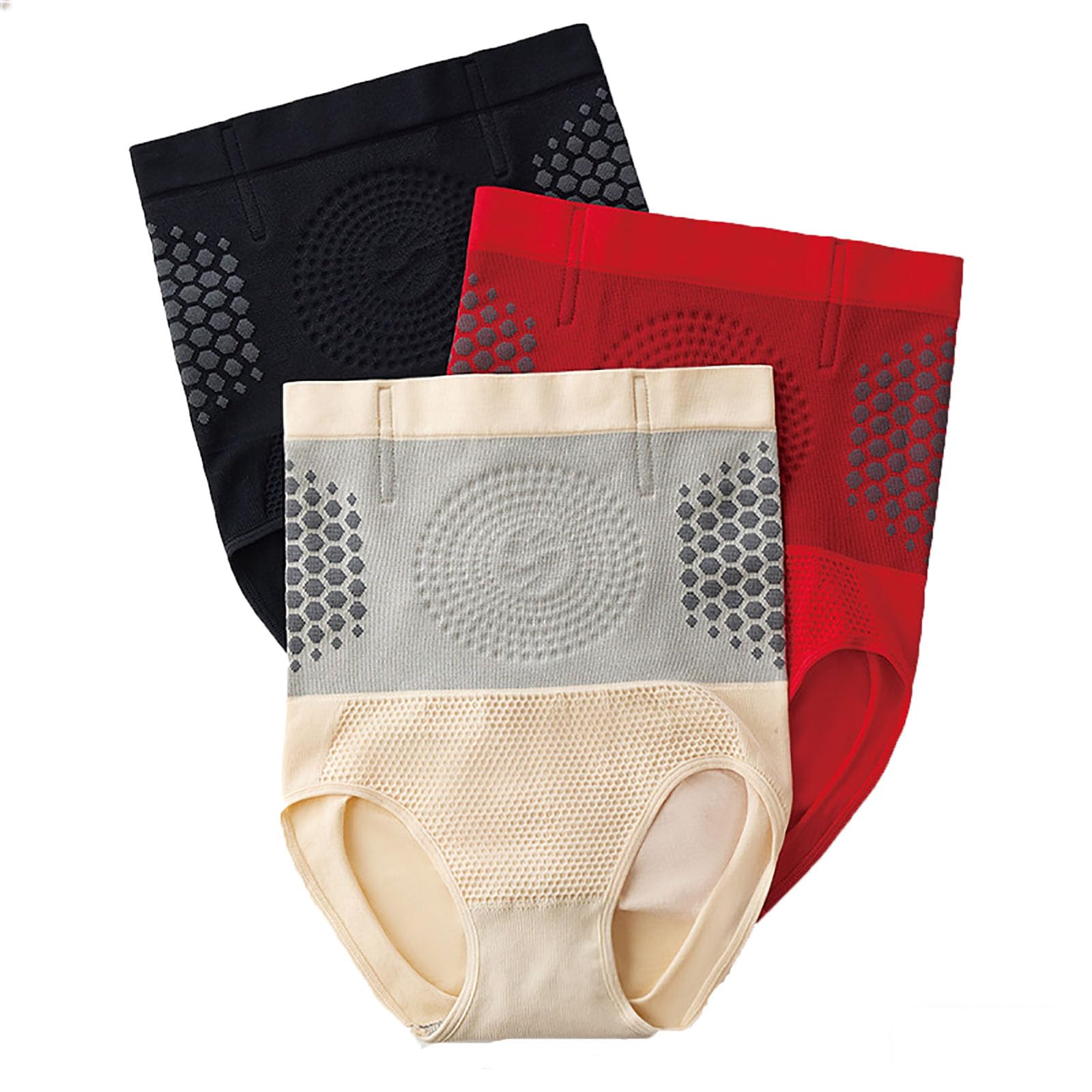 GUUZETU 4-in-1 Micro-Particle Sculpting Shorts, Thermogenic Sculpting Shorts, High-Waist Tummy Control Shapewear, Butt Lifting Shaper for Women (3pcs,XXL)