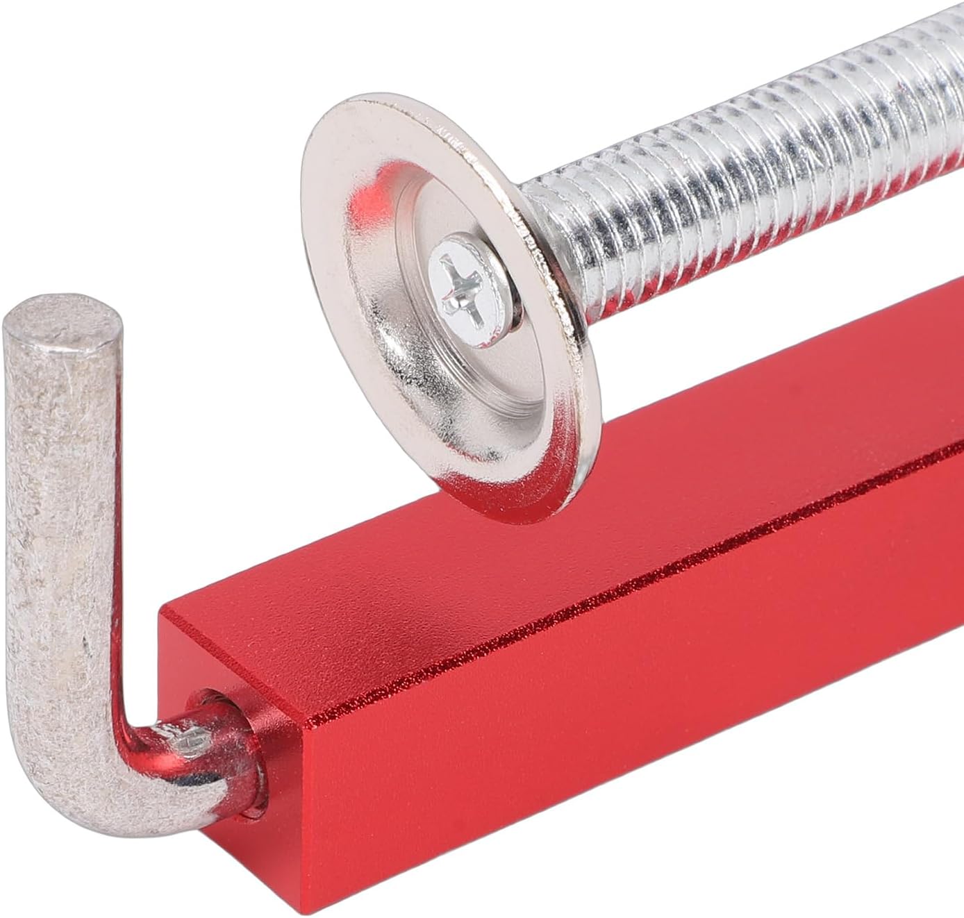 Fafeicy Woodworking Corner Clamps, 90 Degree Right Angle Aluminum Position Squares with Red C Clamps Set for Picture Frame Cabinets Drawers