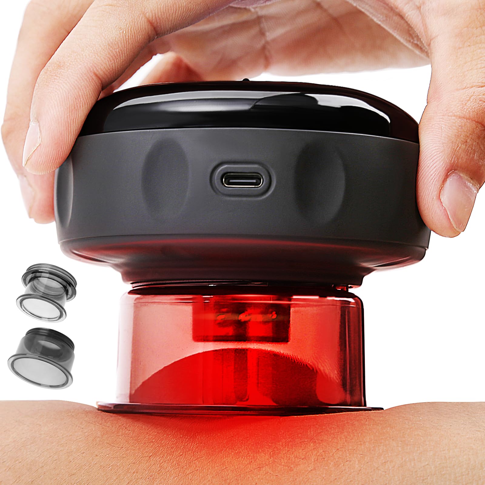 6-in-1 Smart Cupping Therapy Massager, 20 Levels Heat & Suction Electric Cupping Kit for Massage Therapy, Cupping Therapy Set for Muscle Soreness, Knots & Pain Relief