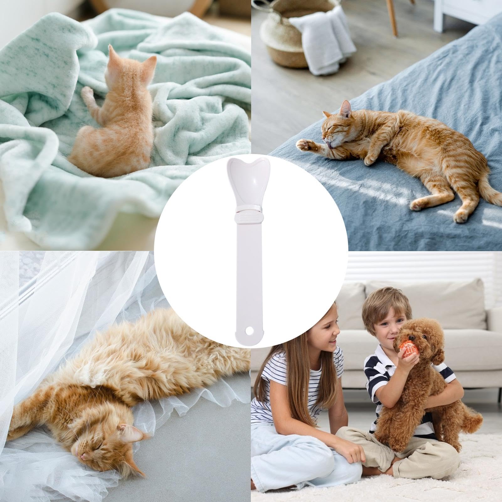 Exprimidor De Tiras Para Gatos (Alimentador) | 26x6.2 Cm, Material ABS, En Forma De Corazón - Ideal Para Dar Medicamentos O Snacks