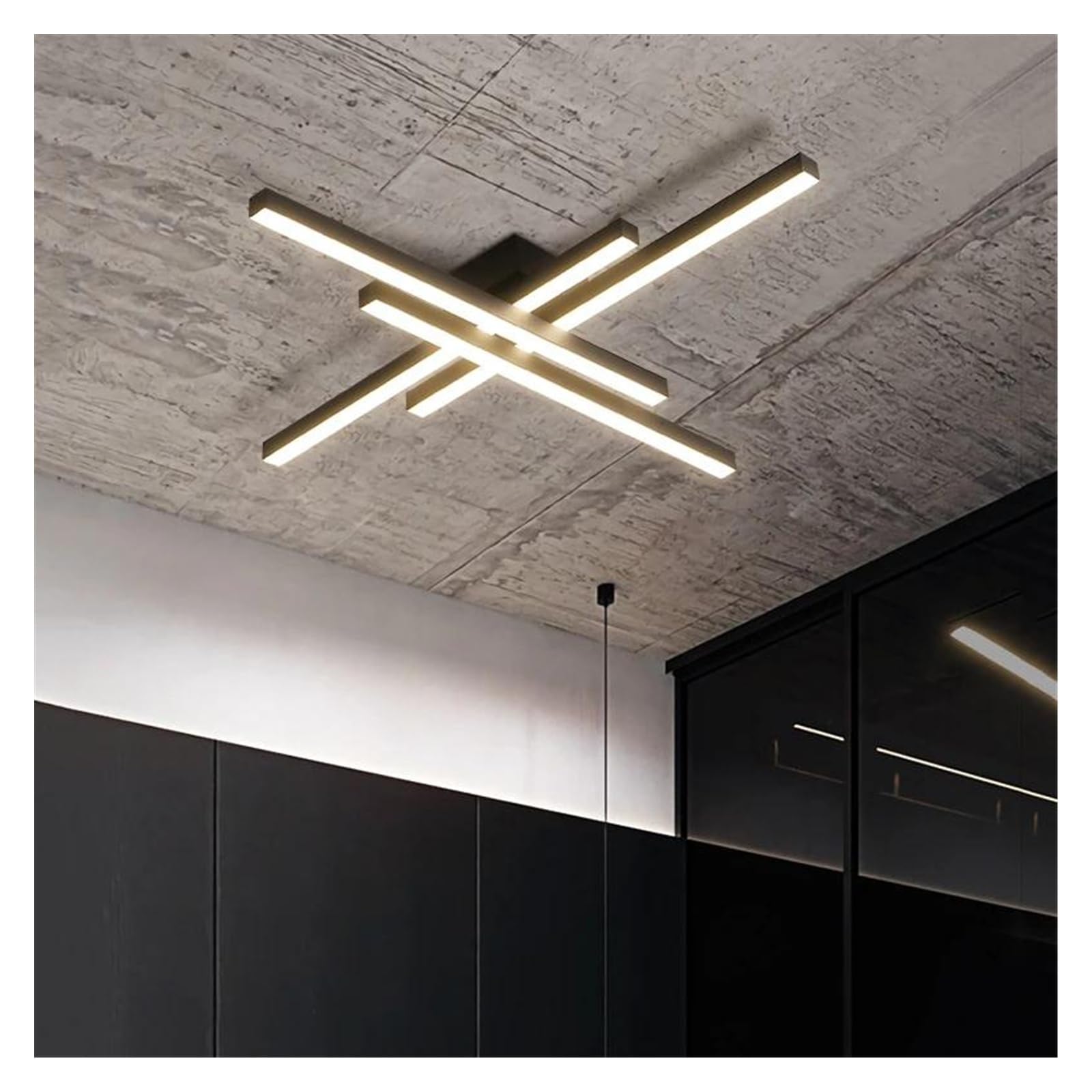 Lampes de restaurant linéaires suspension minimaliste bande LED salon