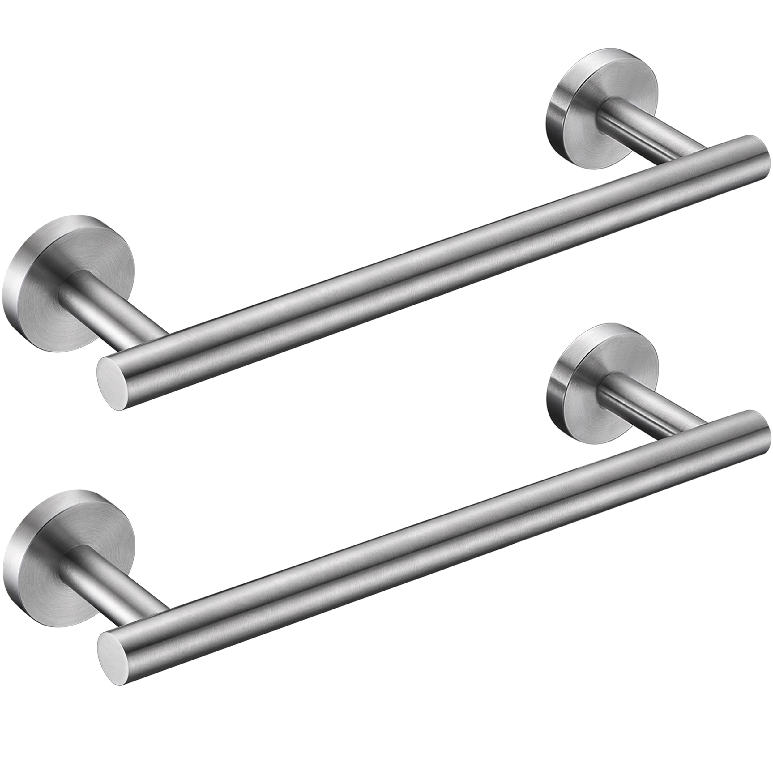 Nolimas 12 Inch Bath Hand Towel Bar SUS 304 Stainless Steel Towel Rod Rack  Holder Round Wall Mounted Suit for Kitchen, Living Room&Toilet