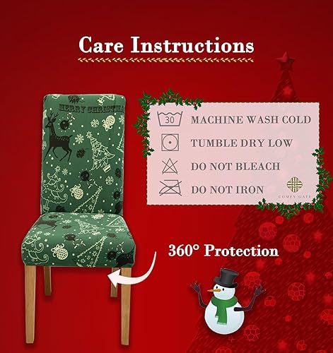 Miniatura 4 de Comfy Gate Fundas para sillas de comedor X'Mas Gold 4pc