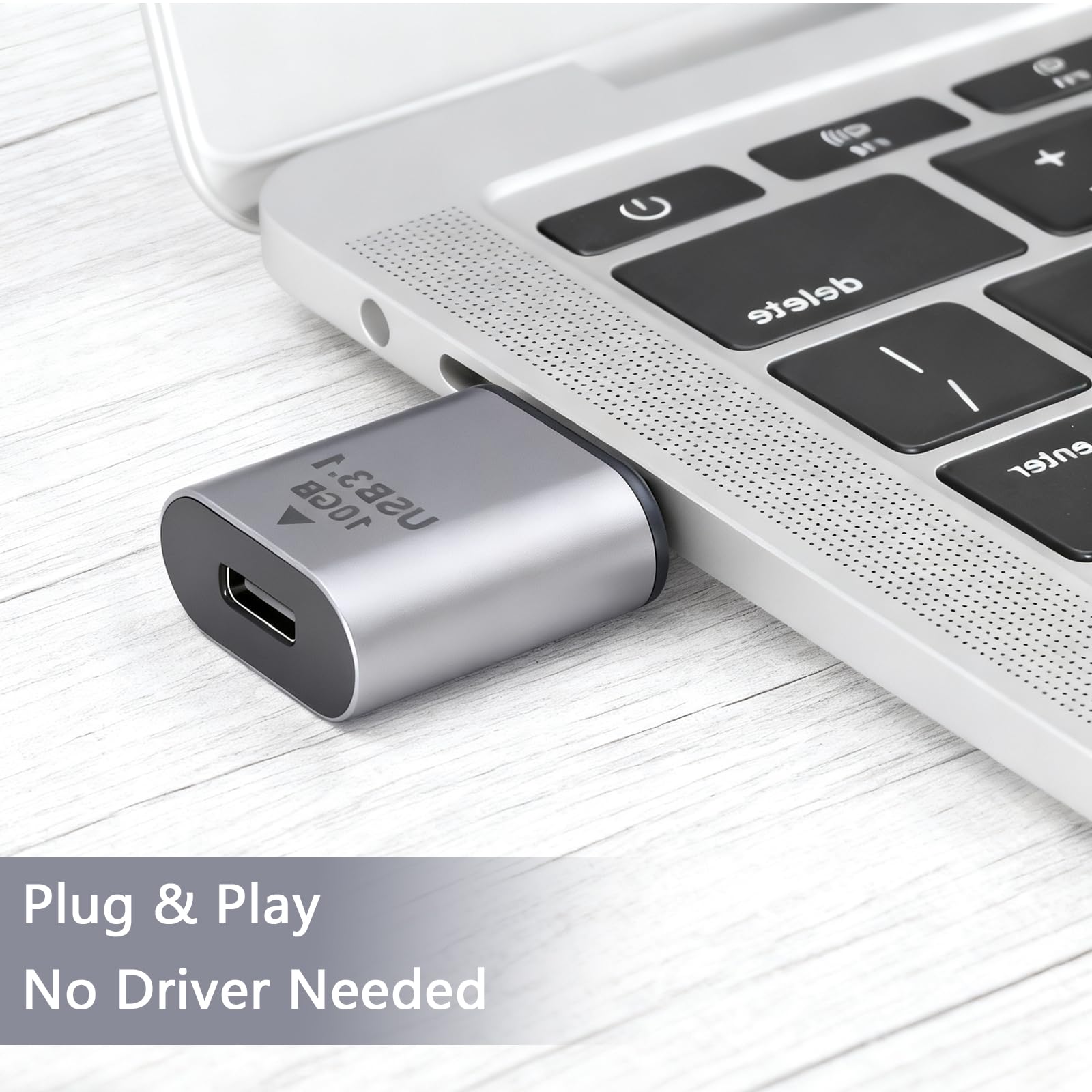 TNSLAND 2 sztuki adapterów USB żeński do USB-C żeński 10 Gb/s oraz 1 sztuka adaptera USB C żeński do USB męski do obsługi wideo i audio w tabletach i hubach, kompaktowe i trwałe